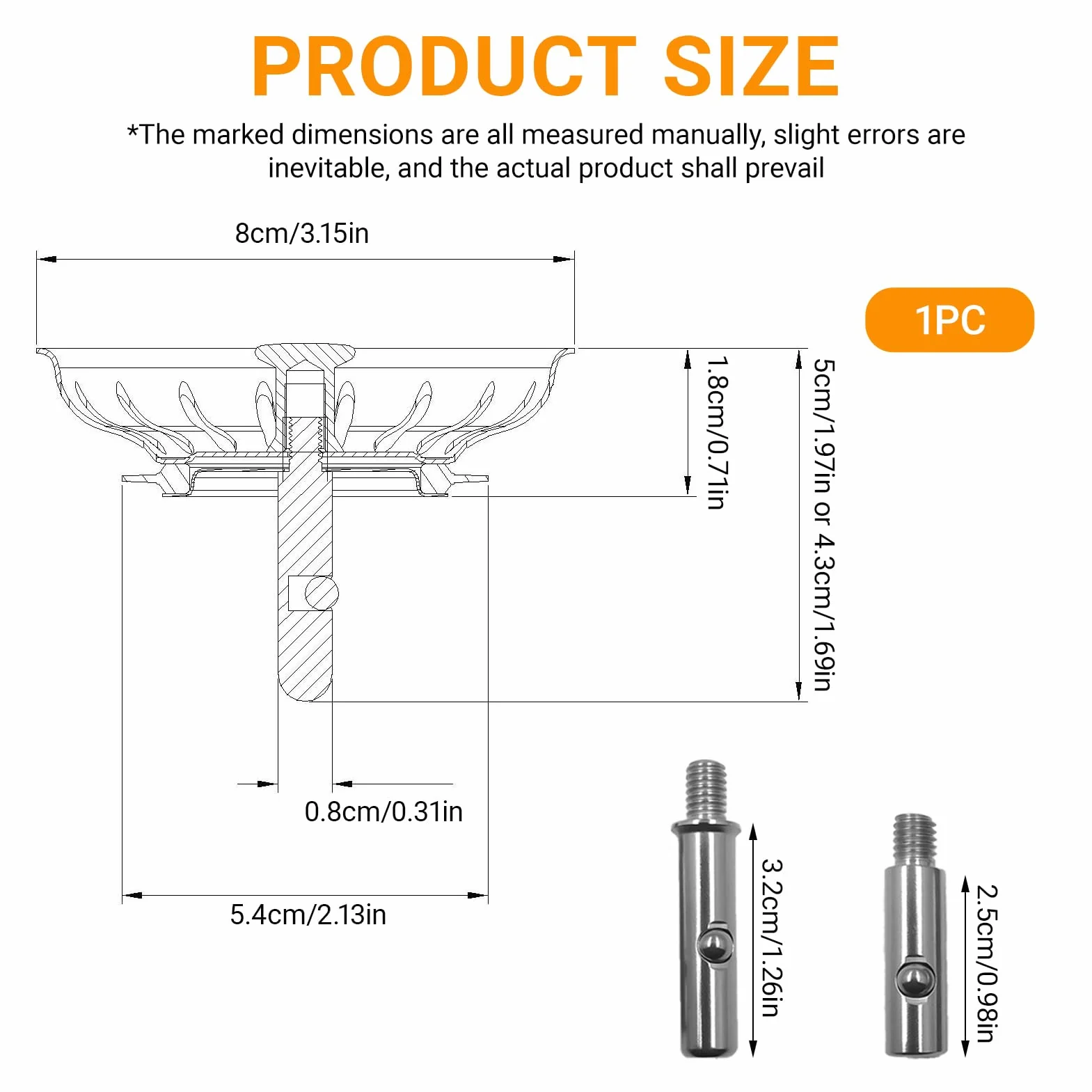 Bouchon Evier Cuisine Acier Inoxydable 80 mm Panier Filtre Universel Grille Antiblocage Crépine Anti Colmatage Attrape Cheveux