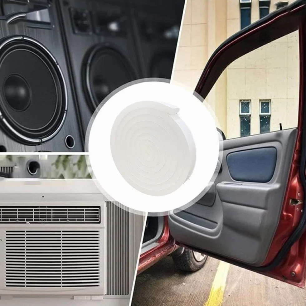 Bande Adhésive en Mousse Éponge PU 2m Anti-Collision Insonorisée Coupe-Froid Portes Fenêtres
