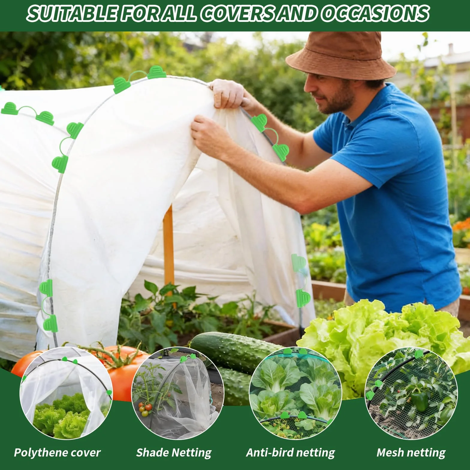 Arceau pour Serre Tunnel, 30 Tiges en Fibre de Verre pour Plate-Bande Surélevée – Arches Amovibles et Réutilisables pour Protection des Légumes, Fruits et Plantes au Jardin