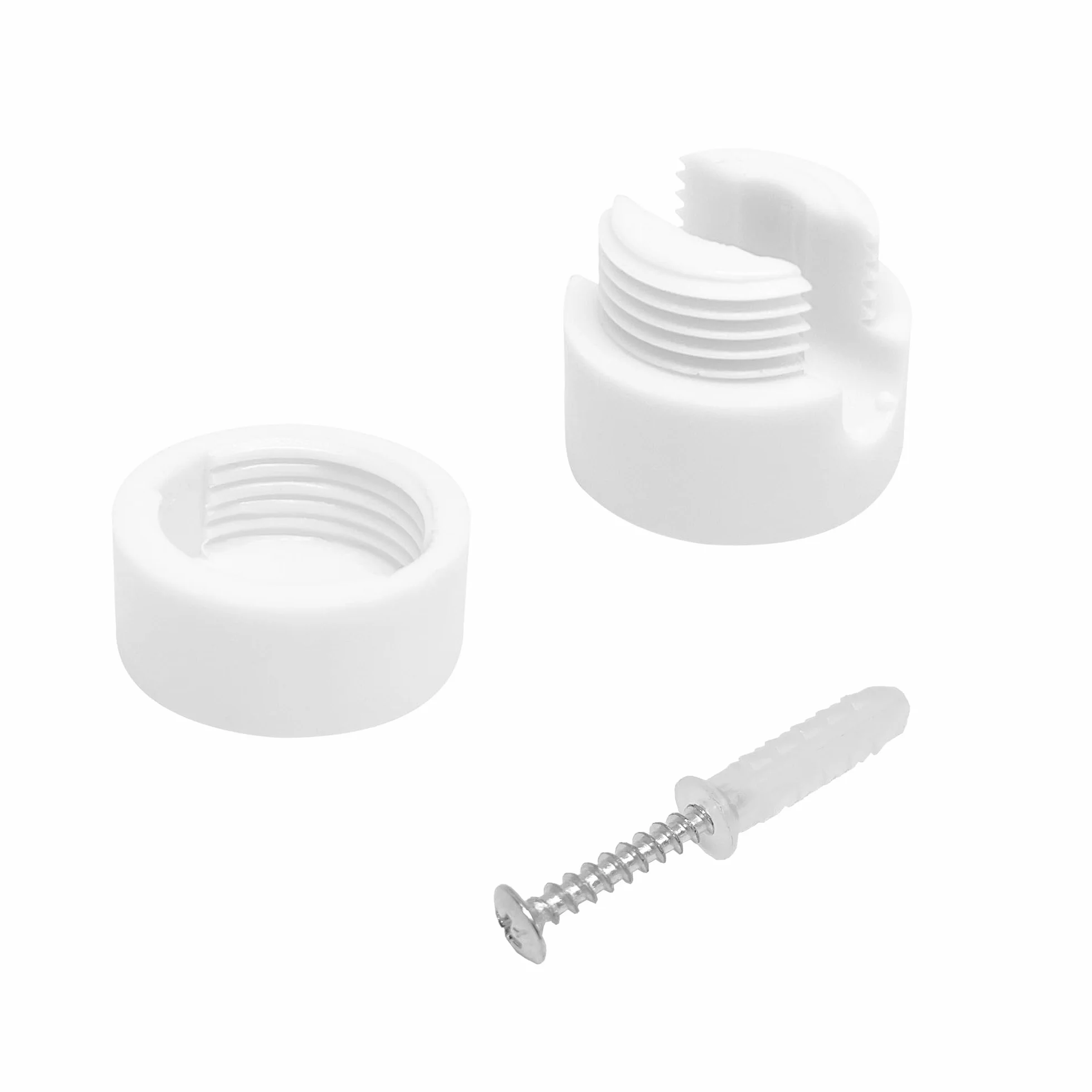 Support Mural et Plafonnier pour Câbles 8 pièces Blanc Ø20x18 mm Fixation au Plafond avec vis et chevilles