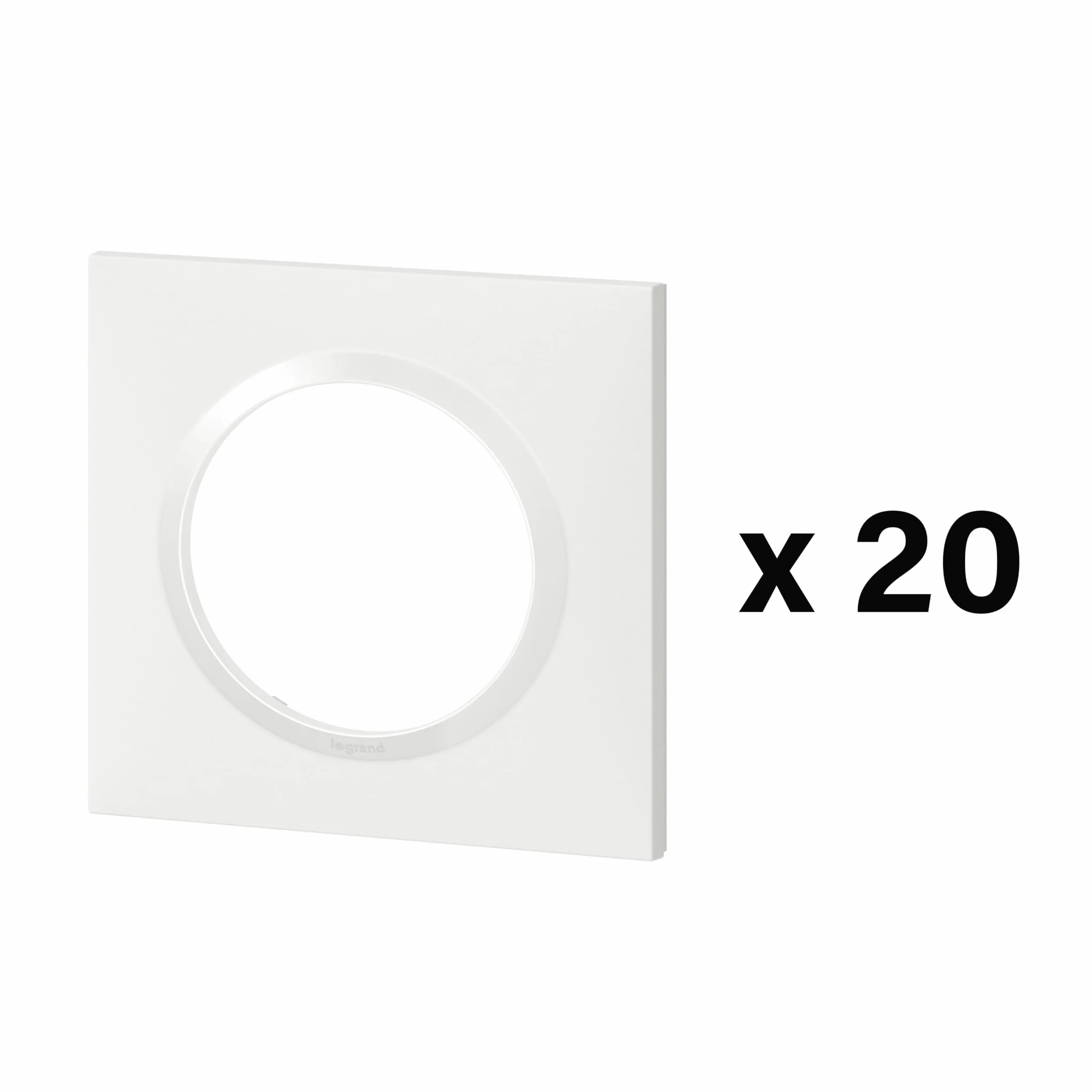 LEGRAND Dooxie 1 poste plaque blanche lot de 20 design intérieur