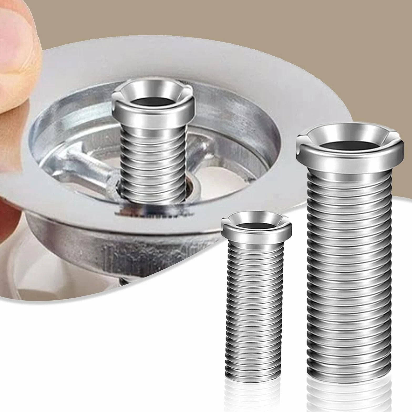 Lot de 4 vis creuses M12 35 mm pour tamis d'évier de cuisine