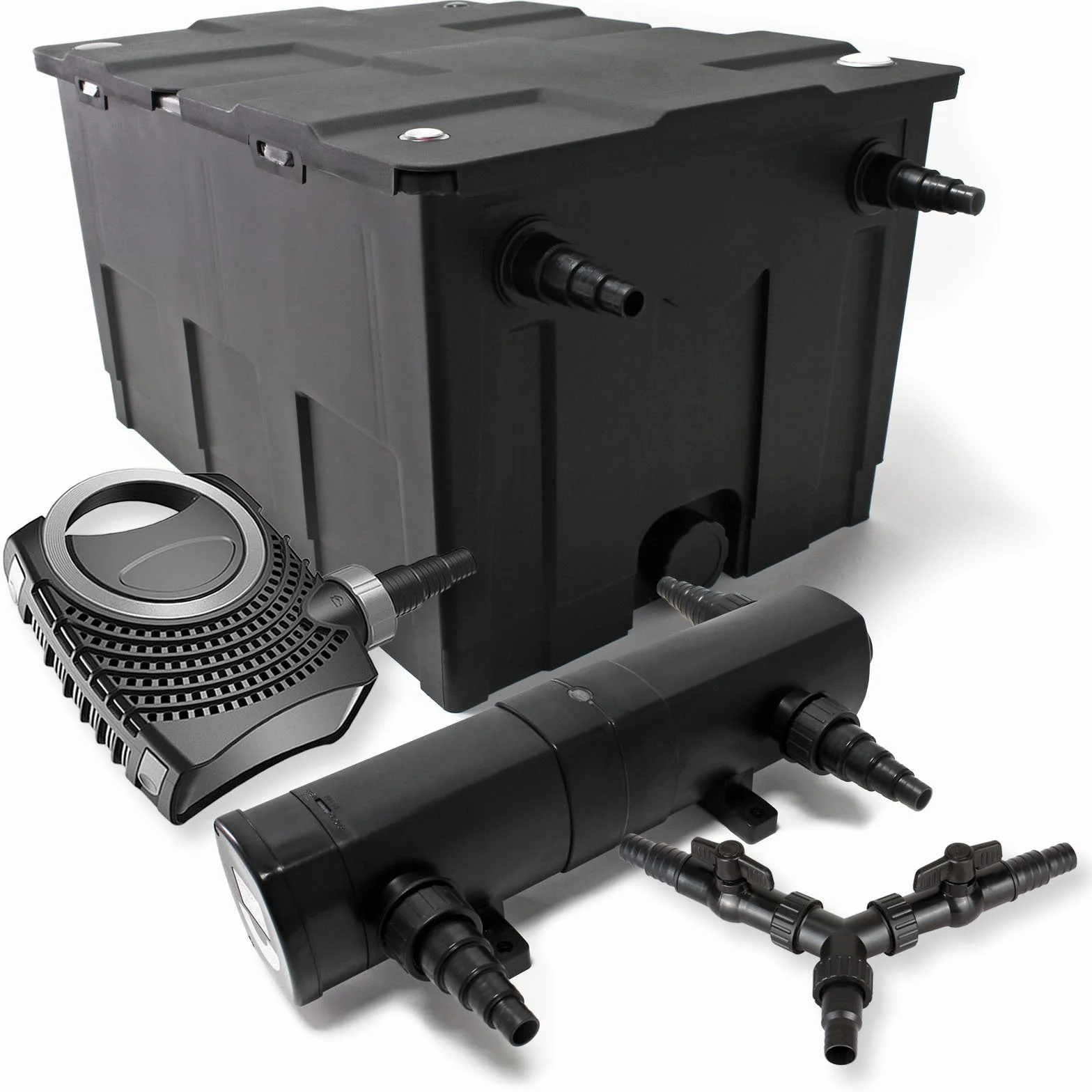SunSun CBF-550 Filtre de bassin 60000L CTF-8000 SuperECO pompe 8000l/h 70W CUV-218 lampe UVC 18W