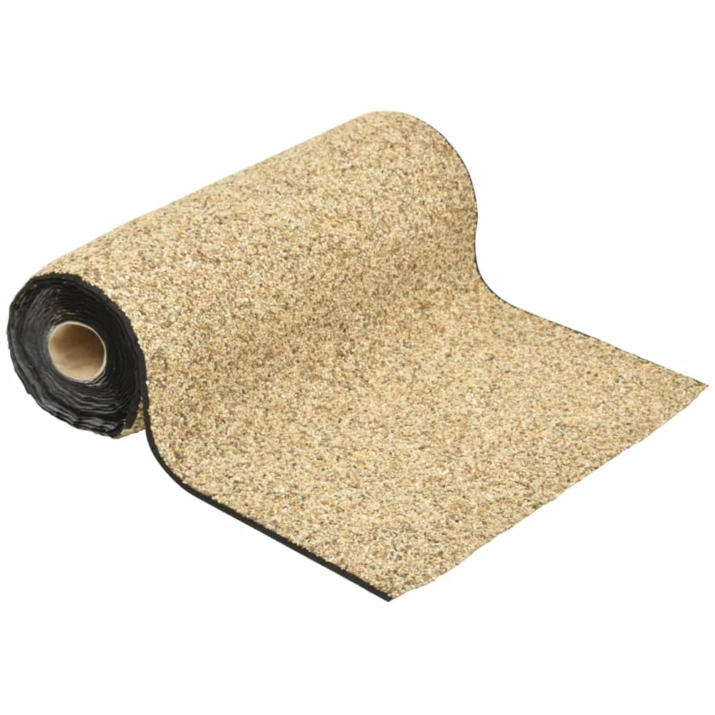 Tomostar Revêtement de Pierre Tapis Gravillonnée Sable Naturel 150x40 cm
