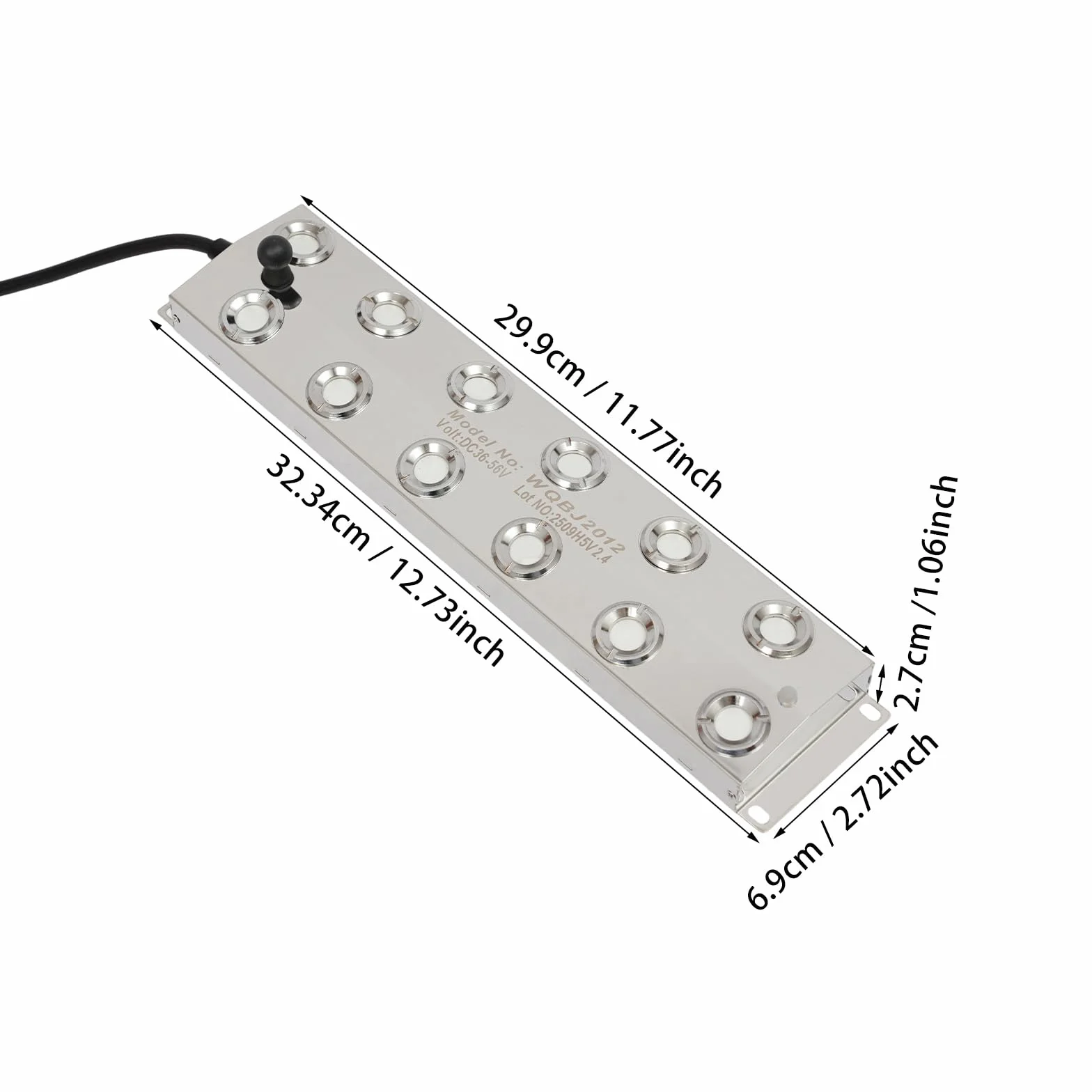 Générateur de brume à ultrasons 12 têtes 400 W 9 l/h Humidificateur d'air pour bassin jardin rocaille