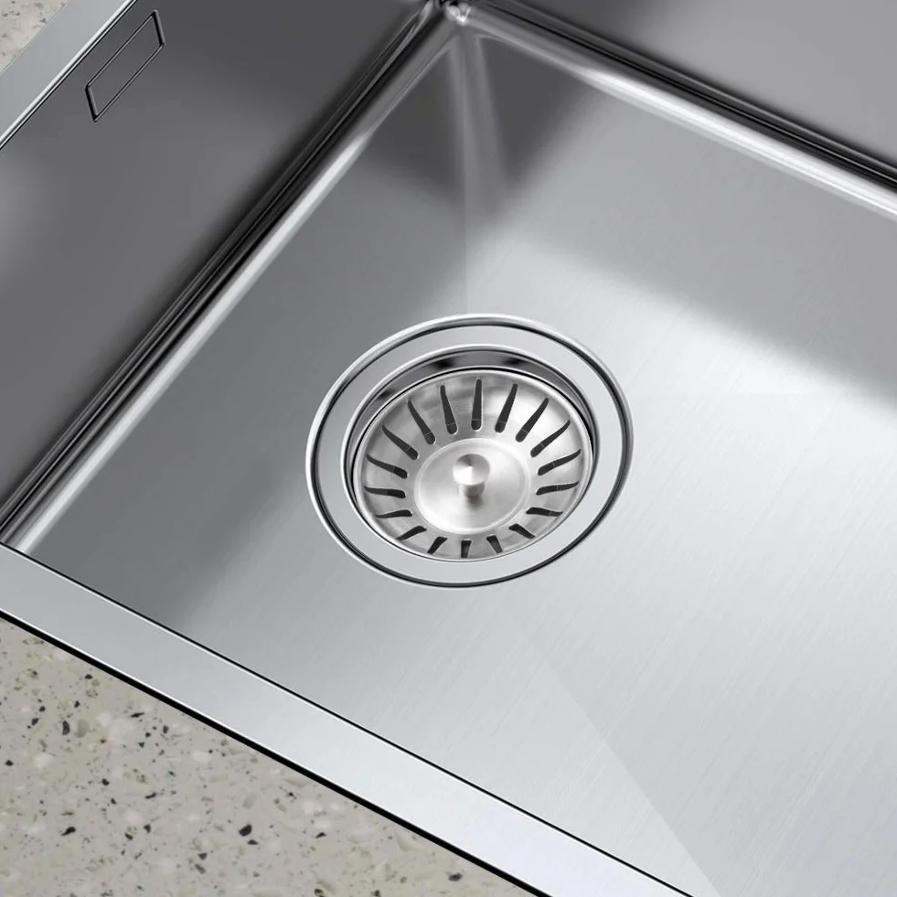 Ibergrif Bouchon Evier Cuisine Inox 78MM Filtre Evier Universel 2 Pièces