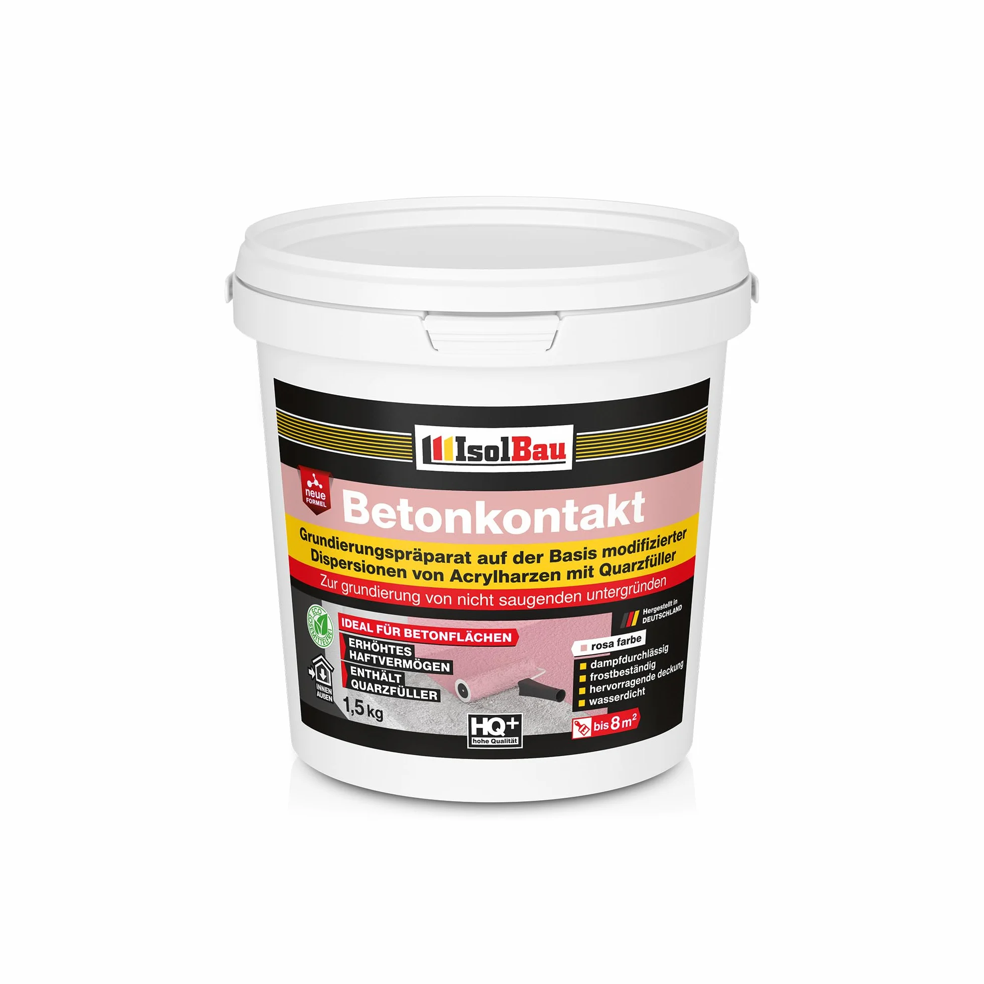 Isolbau Contact Béton 1,5 kg Apprêt pour Surfaces Lisses Béton Armé