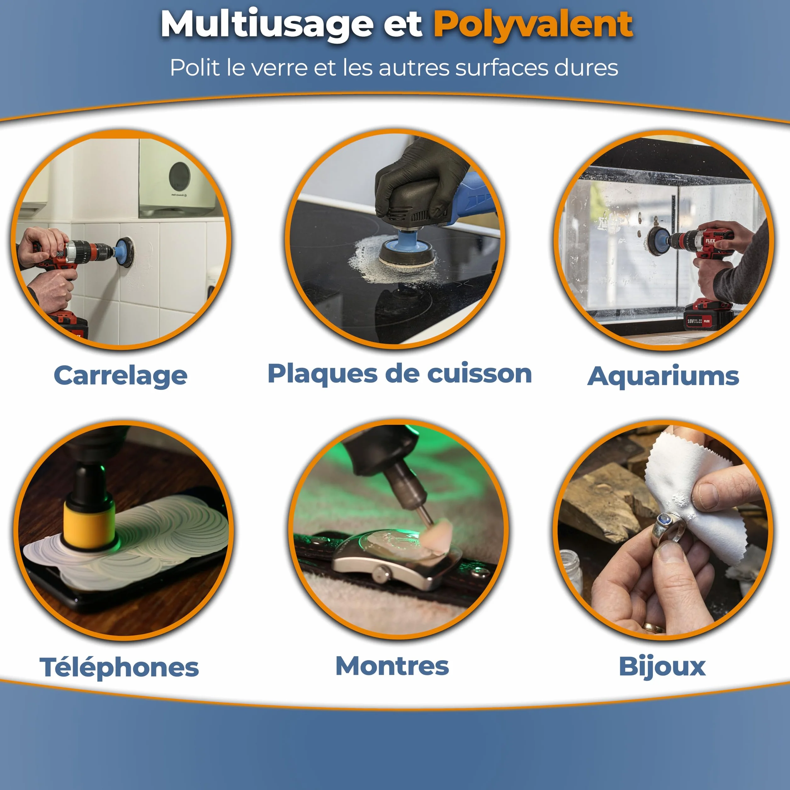 Pâte à polir pour Verre Professionnel 1,2 microns 50 ML