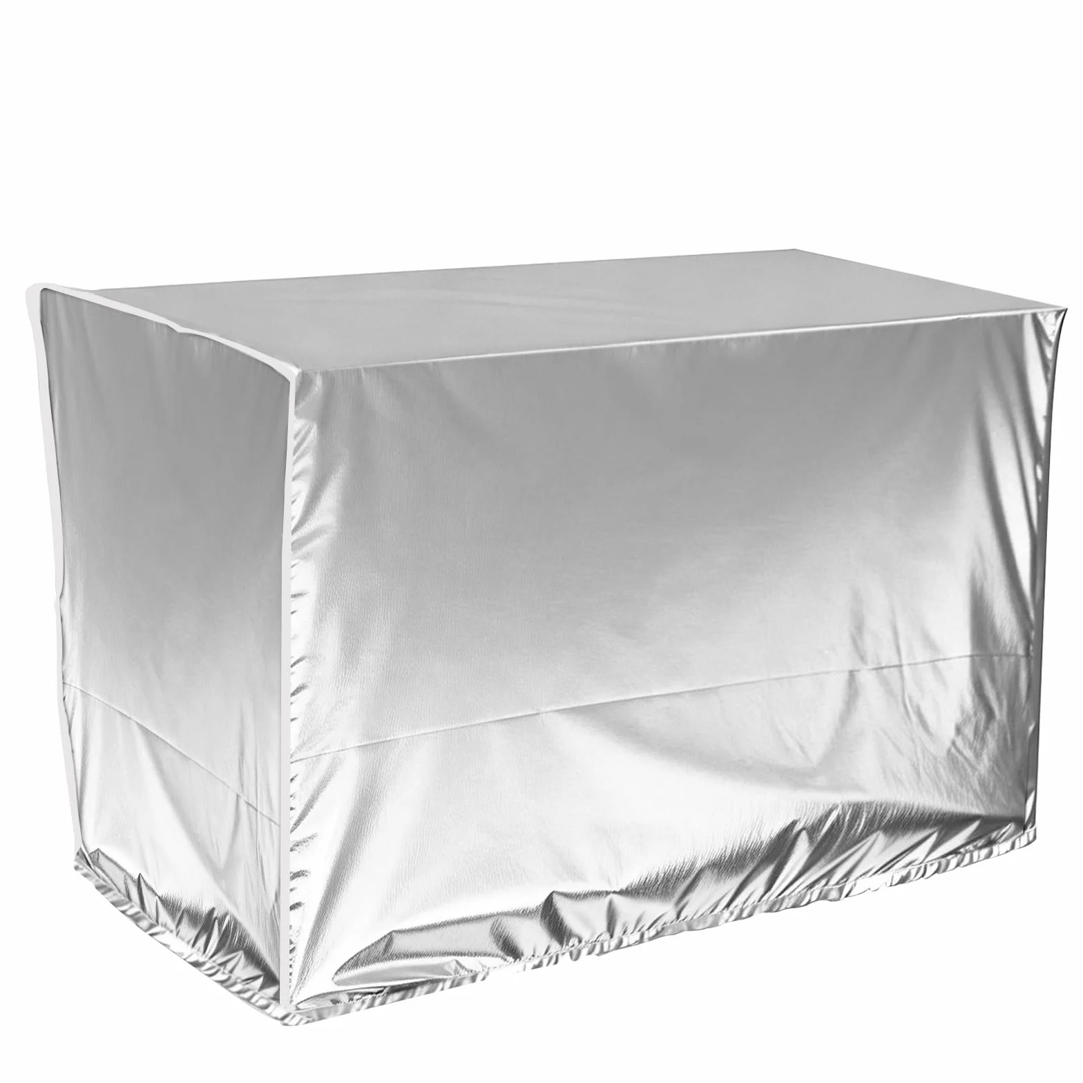 Couvercle de Climatiseur Extérieur, Cache Clim Extérieur, Housse de Protection pour Unité Extérieure de Climatiseur 1.5p, Housse Pompe a Chaleur Piscine 86x35x60cm (Argenté)