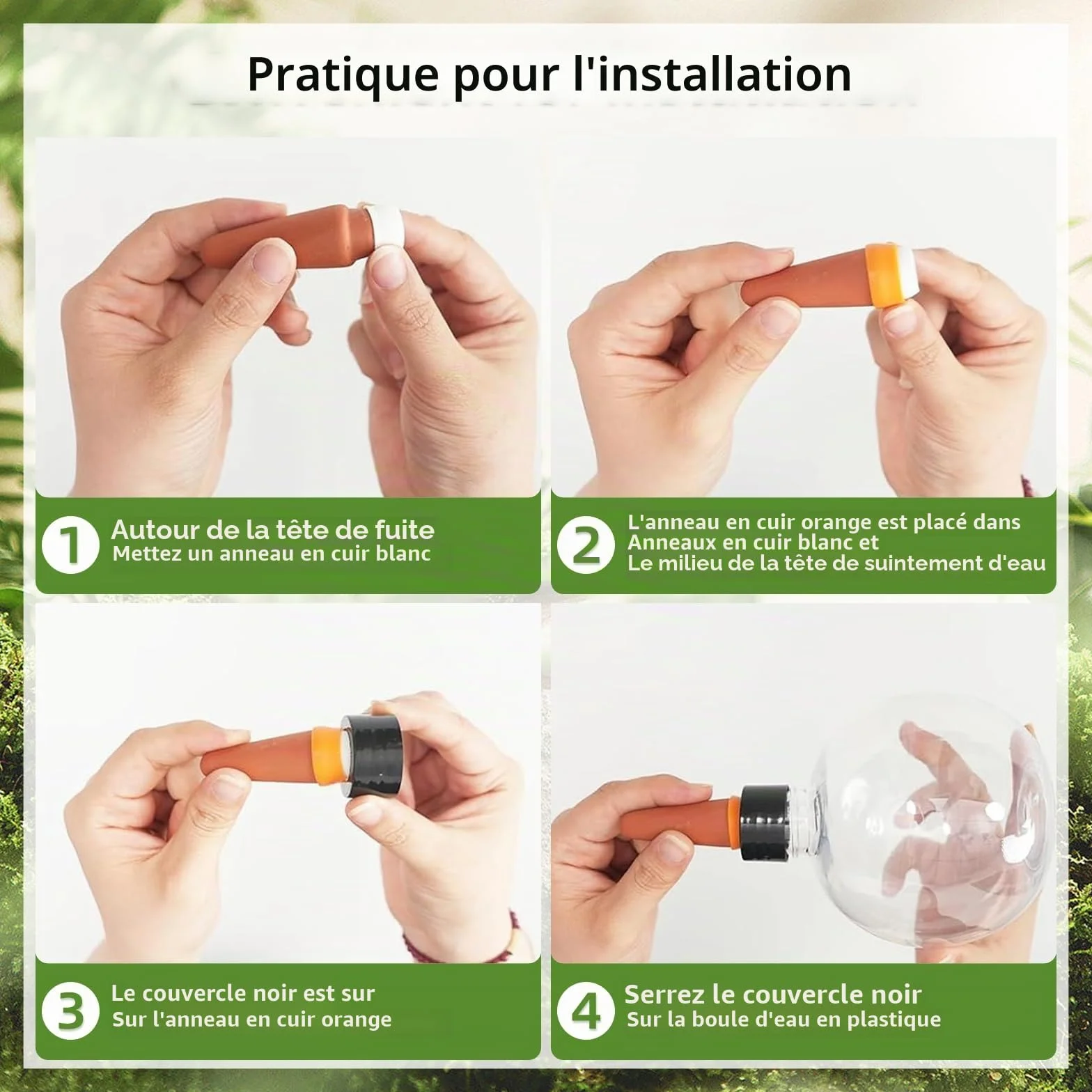 4 Pièces Boules d'arrosage, 500ml Boules d'arrosage automatiques pour plantes, Oignons d'arrosage transparents, Boules d'eau pour plantes pour l'arrosage des plantes de balcon et de jardin intérieur
