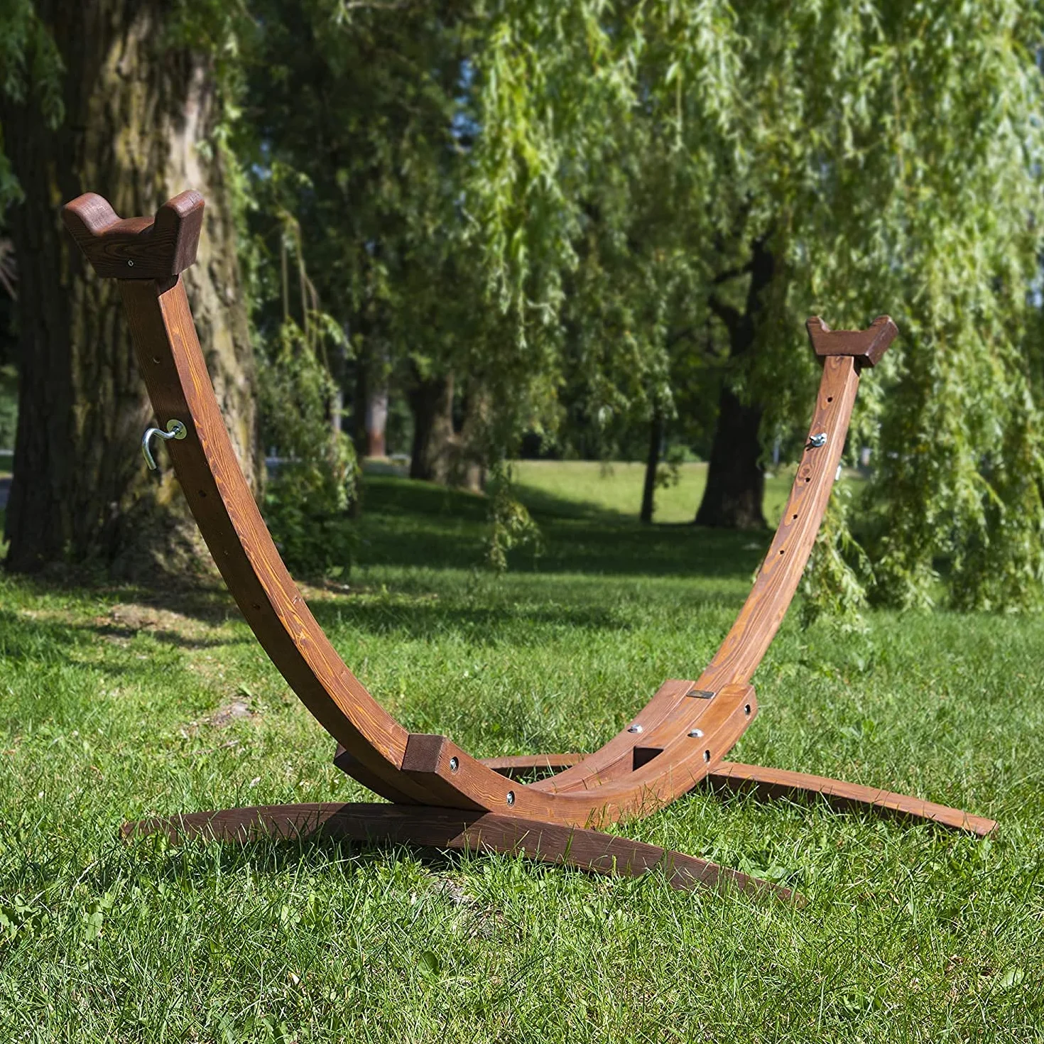 Vivere Support de Hamac en Pin Masif 305cm Brown