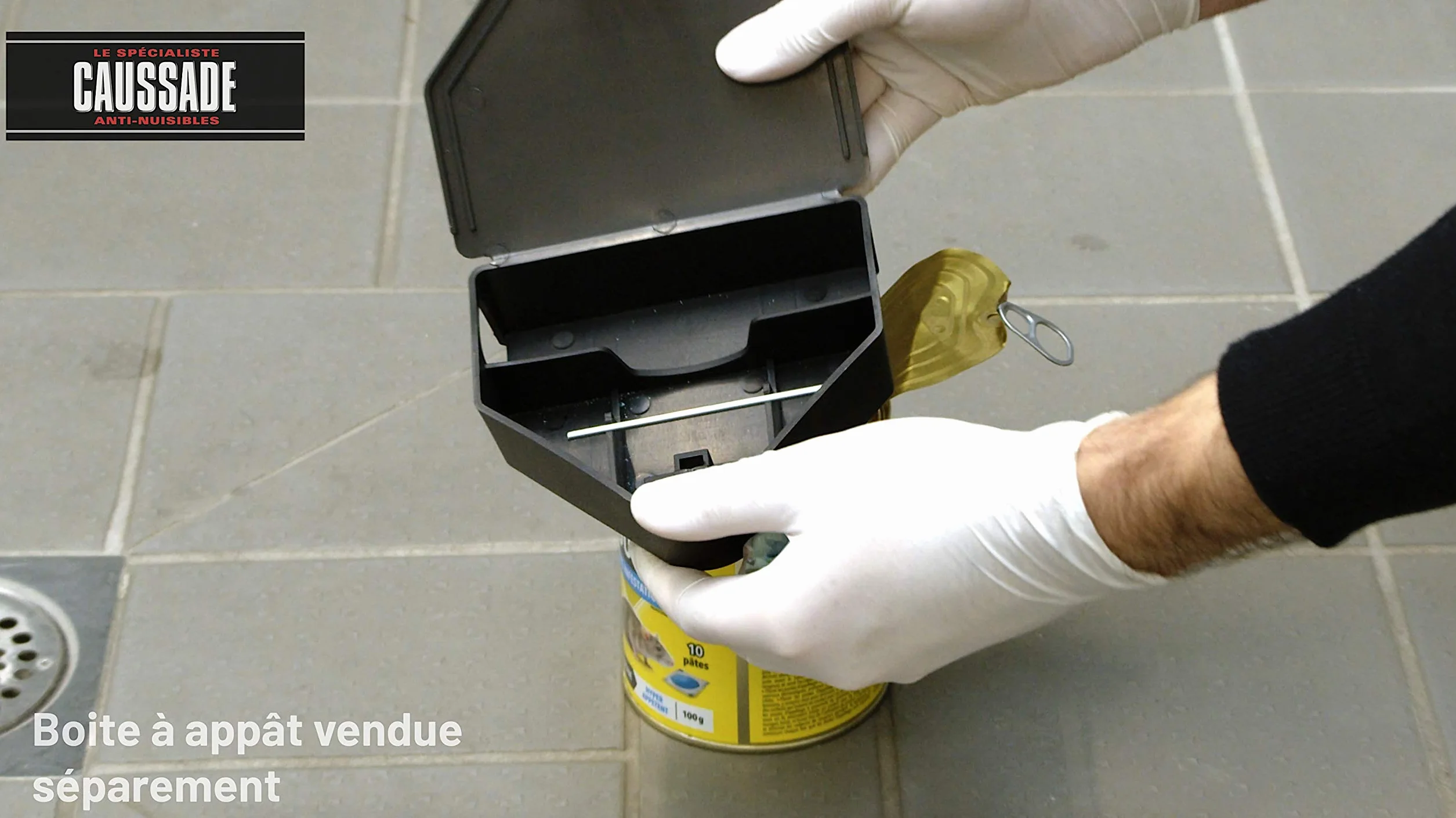 Caussade Anti-Souris - Forte Infestation - Lieux secs & humides - 10 Sachets pâtes - Prêt à l'emploi - Une Ingestion Suffit - Fabriqué en France - 100g - CASAPT10N