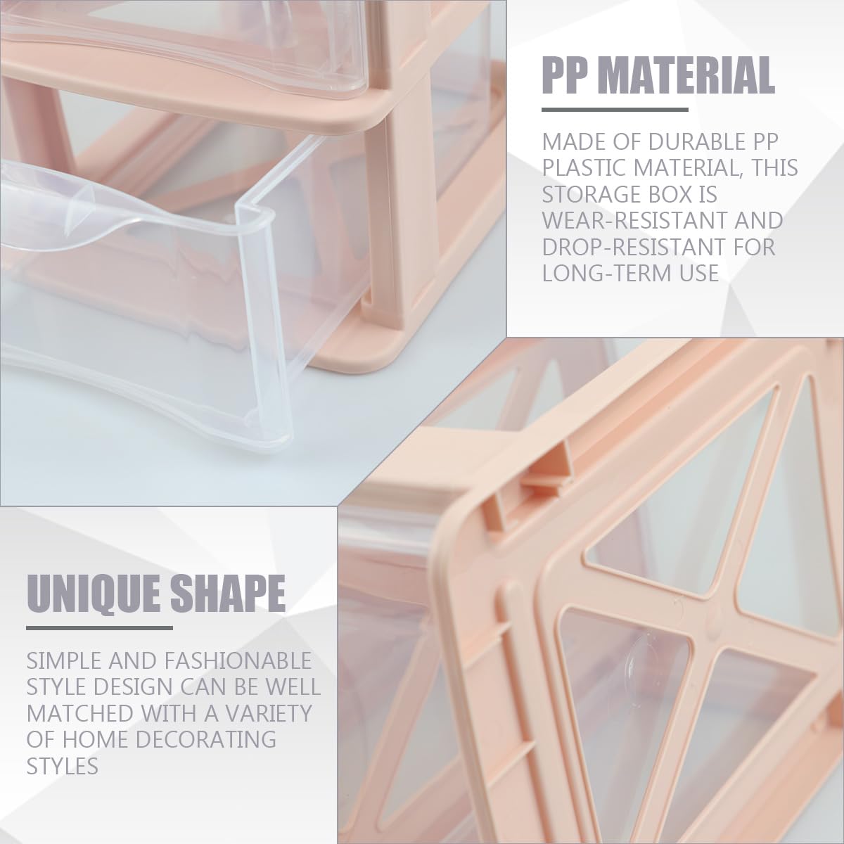 Clear 3-Tier Desk Drawer Organizer
