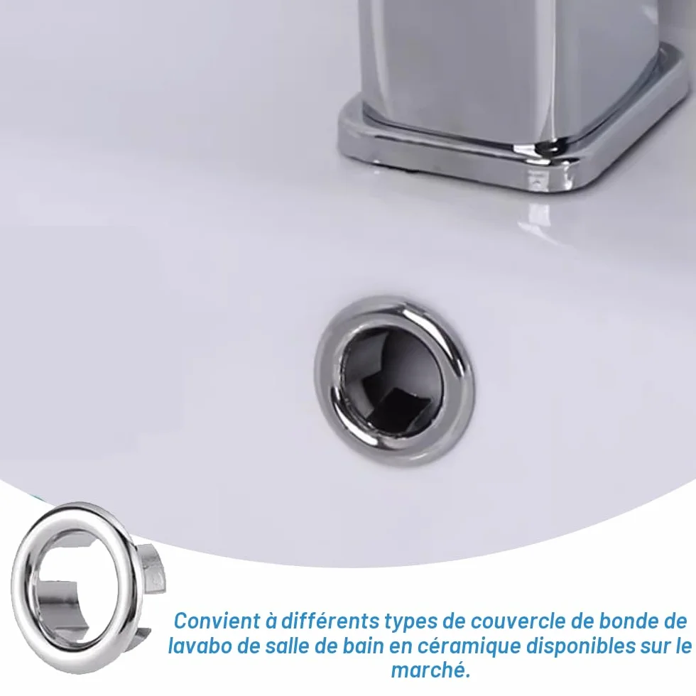 Anneau de Débordement d'Évier 6 Pcs pour Cuisine et Bain