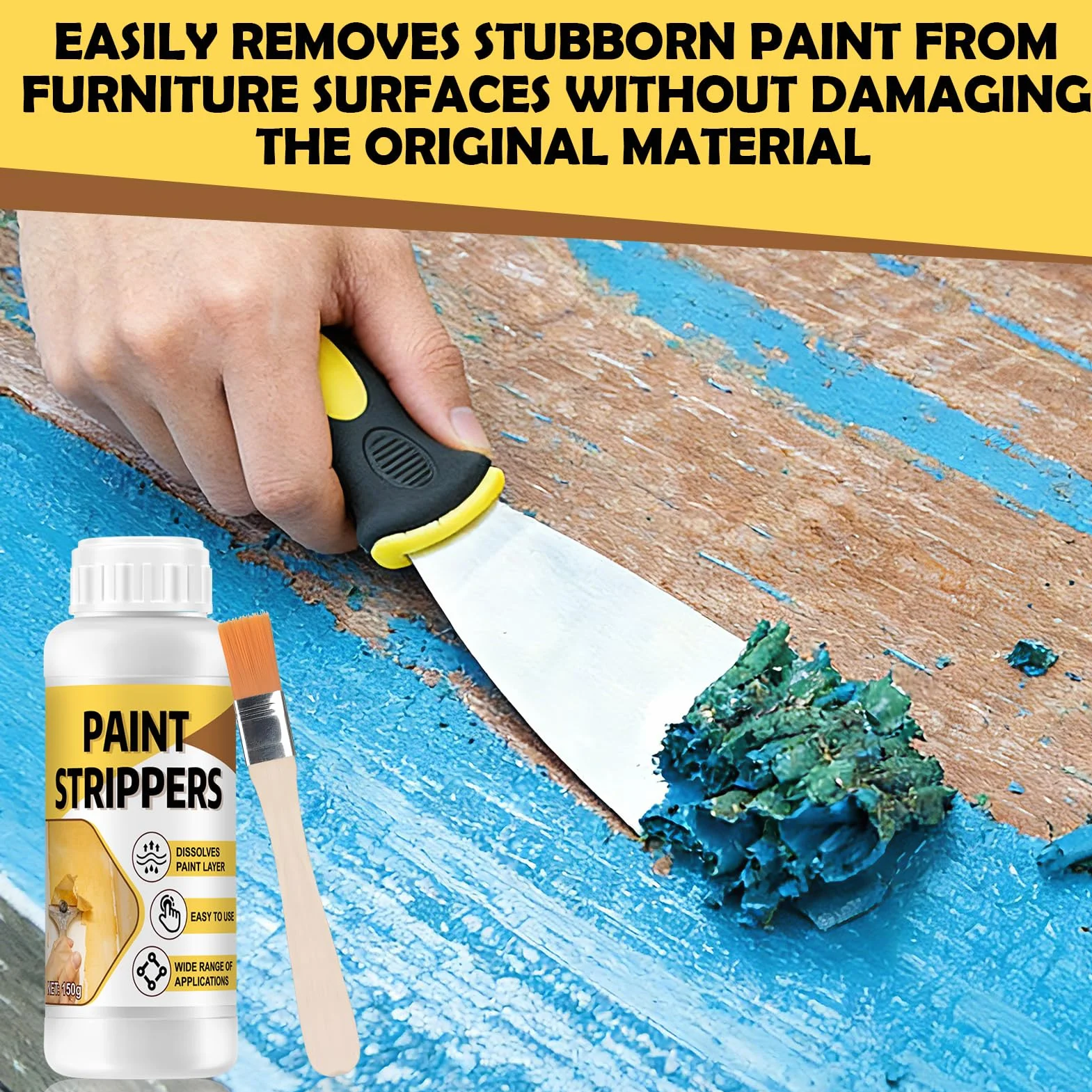 Décapant Peinture 150g, Décapant Peinture Bois Métal Puissant