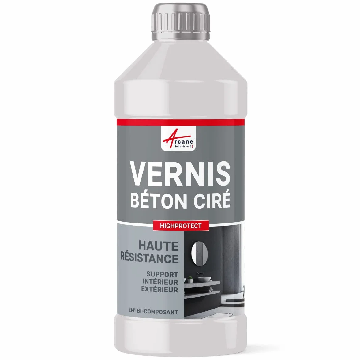 ARCANE INDUSTRIES HIGHPROTECT Vernis bi-composant Ultra résistant béton ciré 2 m