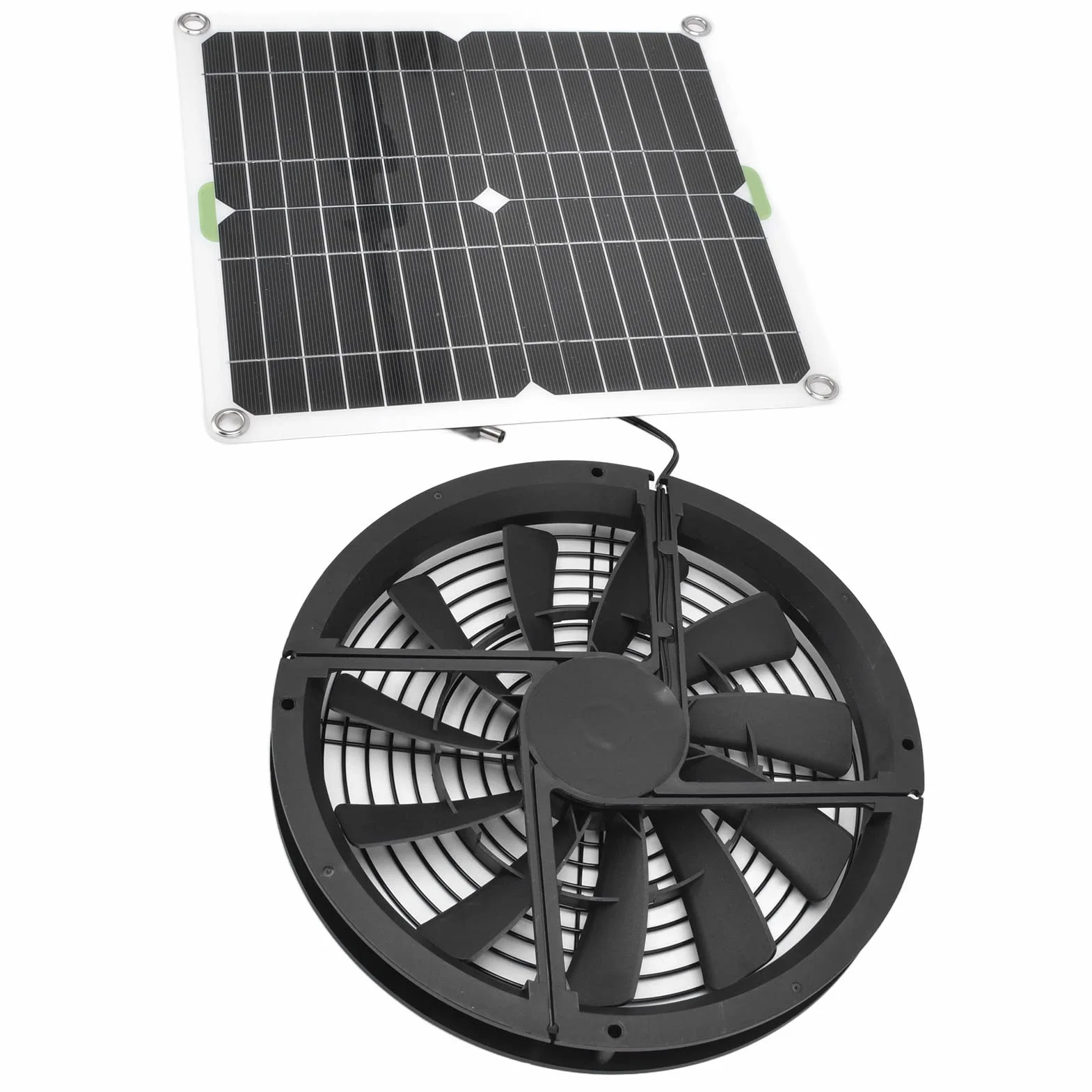 Kit Ventilateur Panneau Solaire 12W 2000 Tr/min étanche pour Poulailler Serre