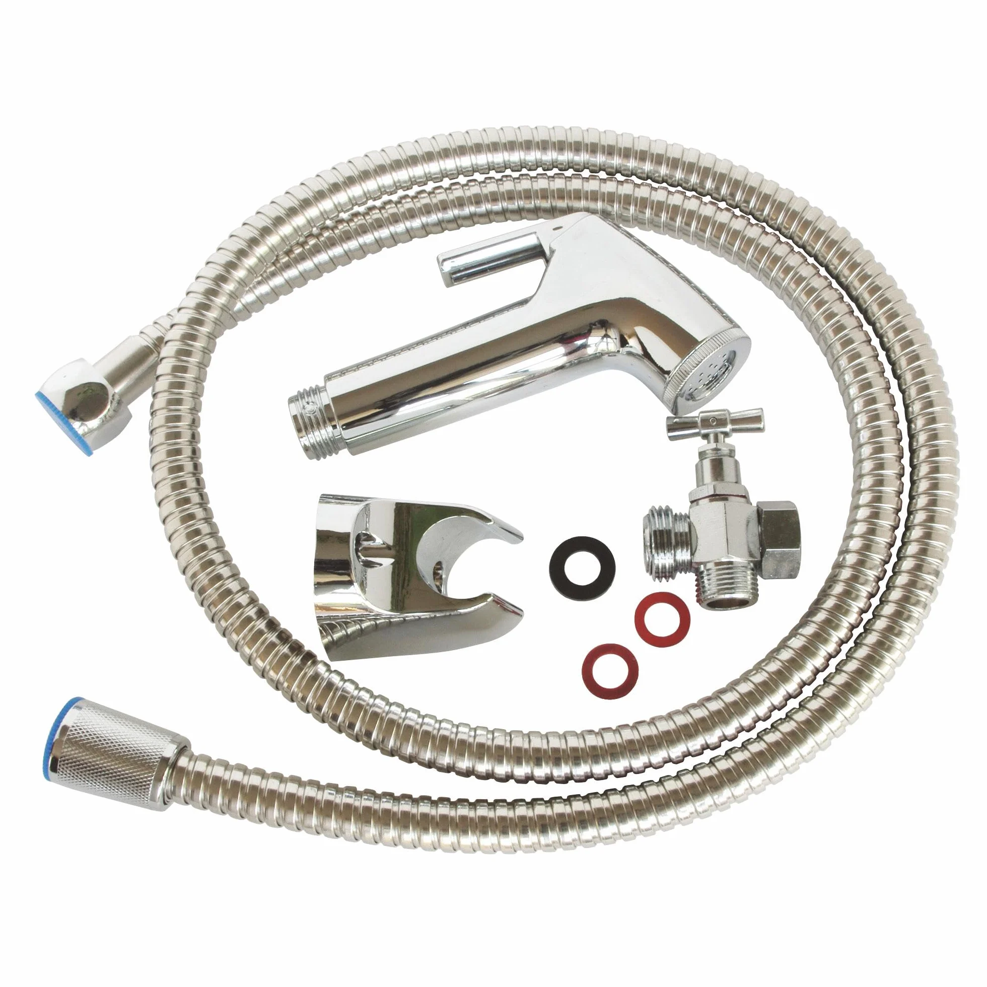 SOMATHERM FOR YOU douchette WC robinet 3 voies laiton chromé flexible 1,2m support mural