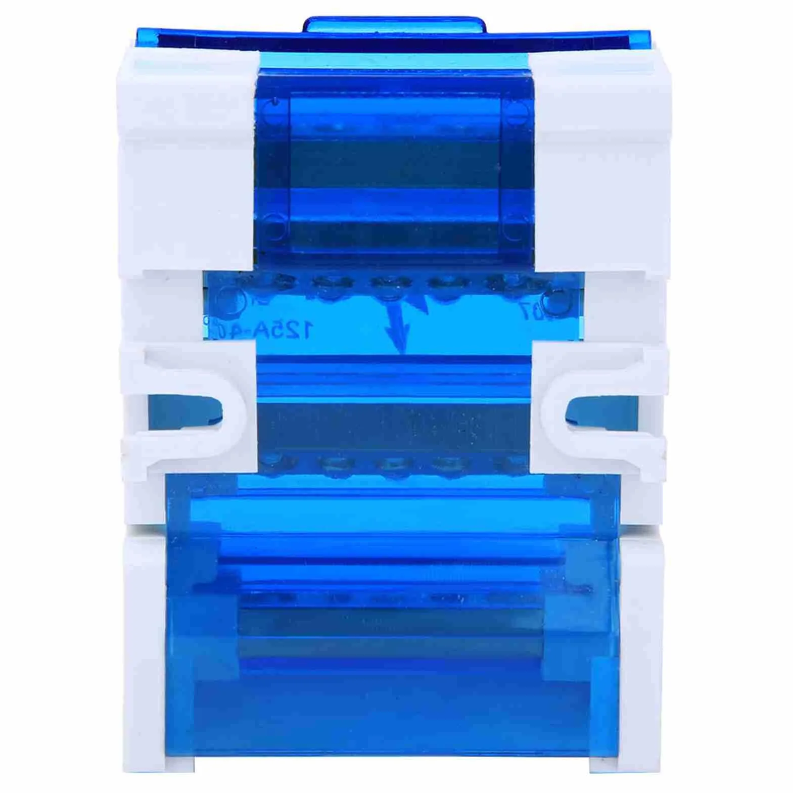 Dioche Répartiteur Tétrapolaire 125A 4 IN 24 OUT Boîte de Distribution Rail Din avec Couvercle Transparent