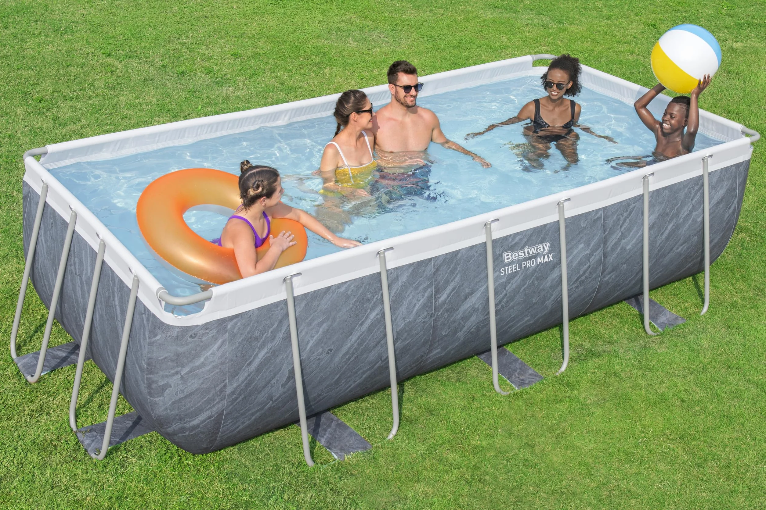 Bestway Steel Pro Max Kit Piscine Hors Sol 404 x 201 x 100 cm Gris