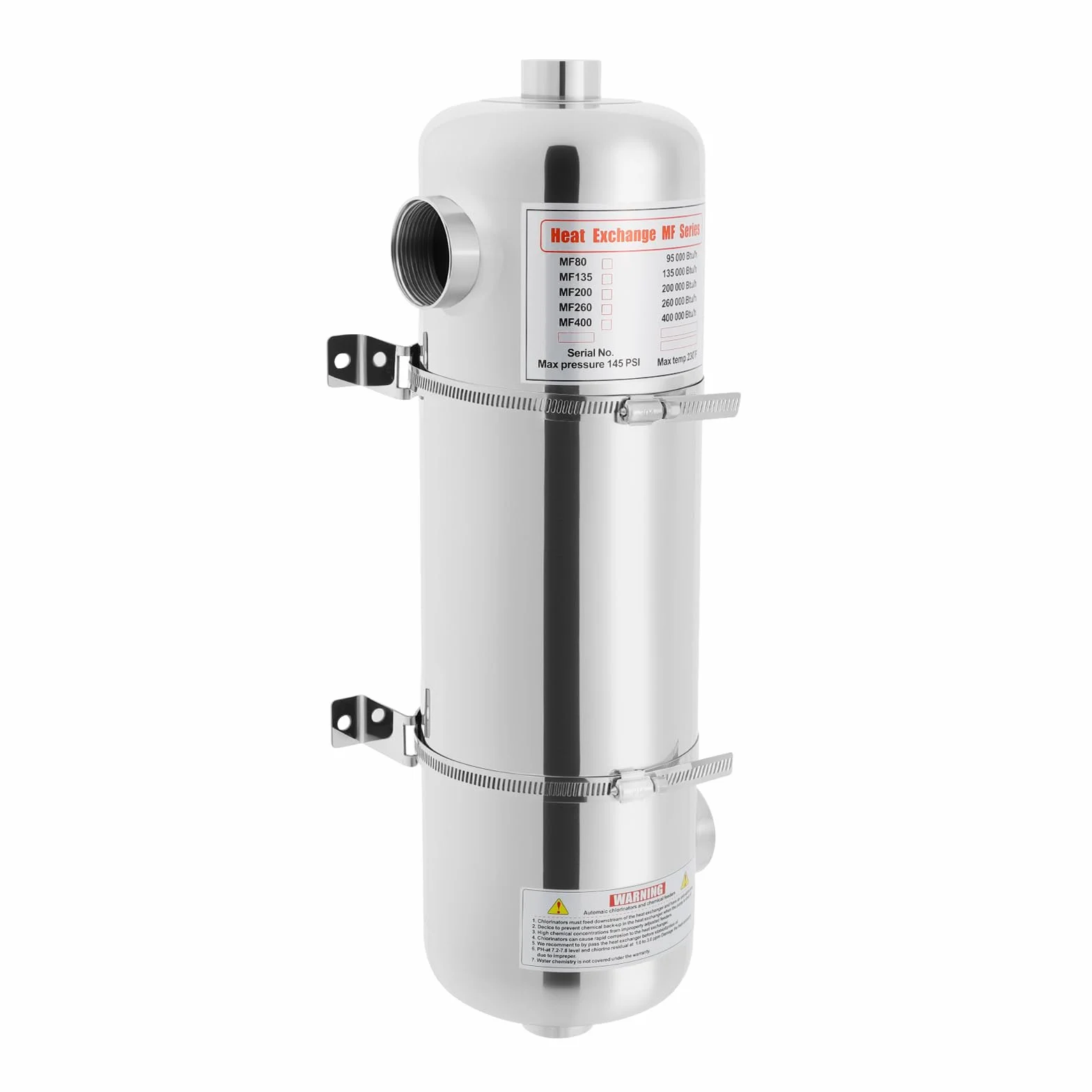 Pompe à chaleur pour piscine, 60 kW, échangeur de chaleur en acier inoxydable, température maximale 110 °C, convient pour les piscines, les jacuzzis et les chauffages de baignoire.