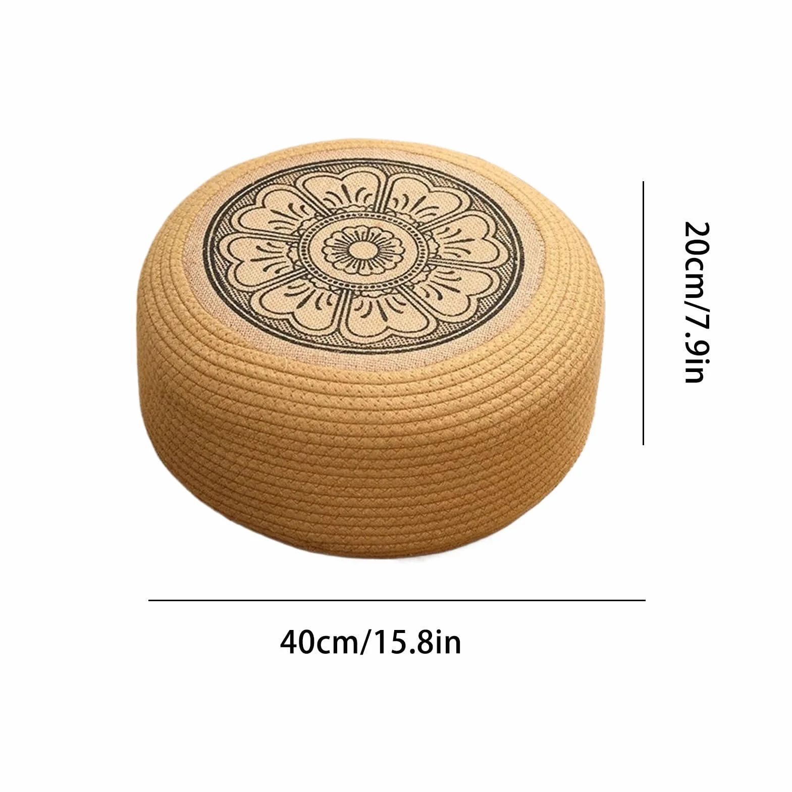 Genérico Pouf en rotin imperméable pour extérieur | Coussins de sol pour terrasse, porche, piscine et environnements côtiers