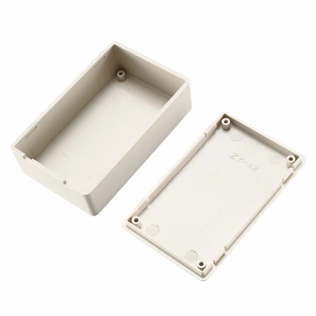 Boîtier jonction plastique électrique 80x50x26mm Beige 2pcs