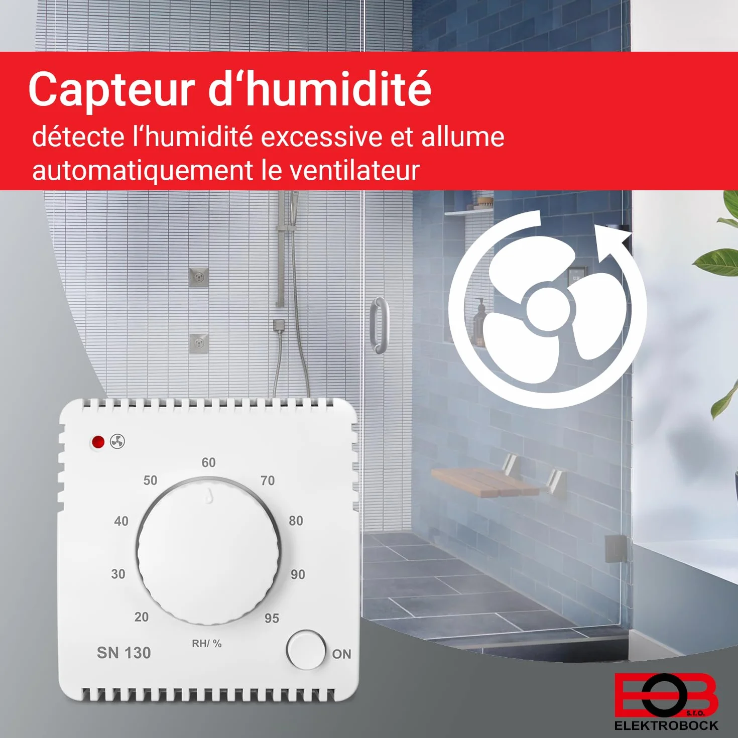 ELEKTROBOCK SN130 sonde d'humidité commande automatique ventilateurs salle de bain