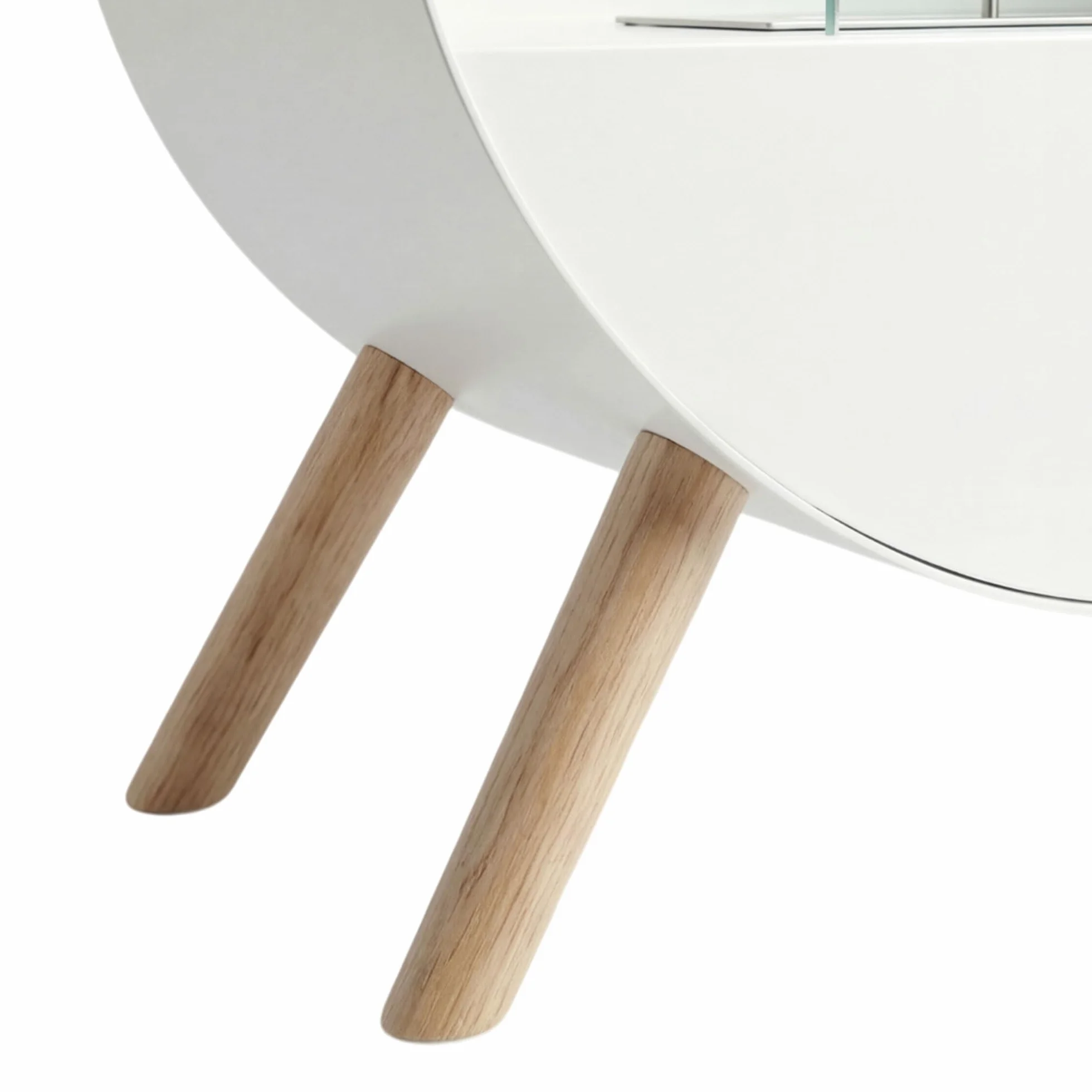 Frankystar Vénus Cheminée de sol 60 x 72 x 30 cm Pieds en bois de pin blanc