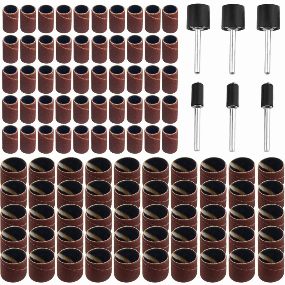 TOVOT Ponceuse à Tambour 240 Grains 106 Pièces avec Mandrin 3mm