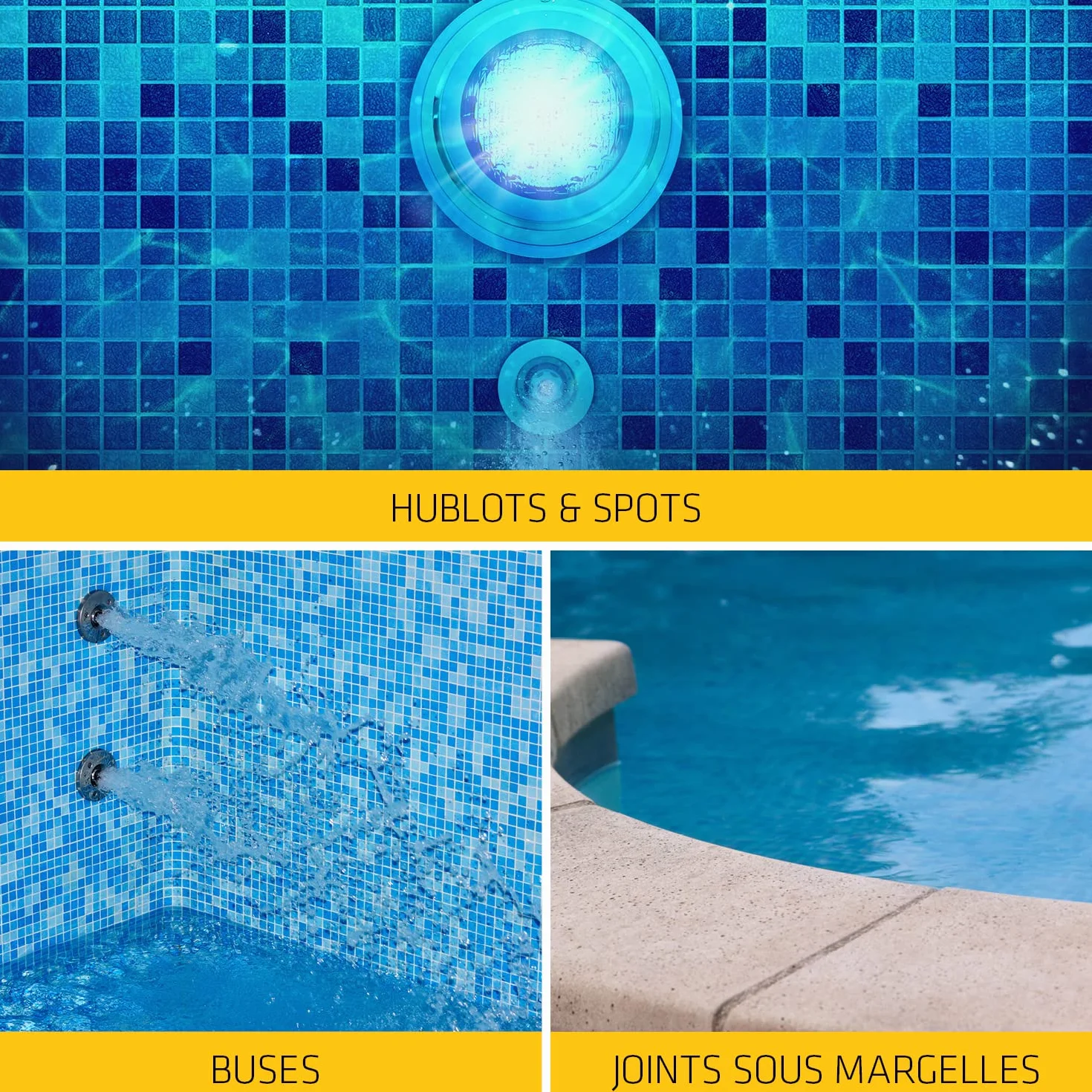 Sika SikaSeal-163 Mastic Silicone Piscine Blanc 300 ML Résistant Chlore