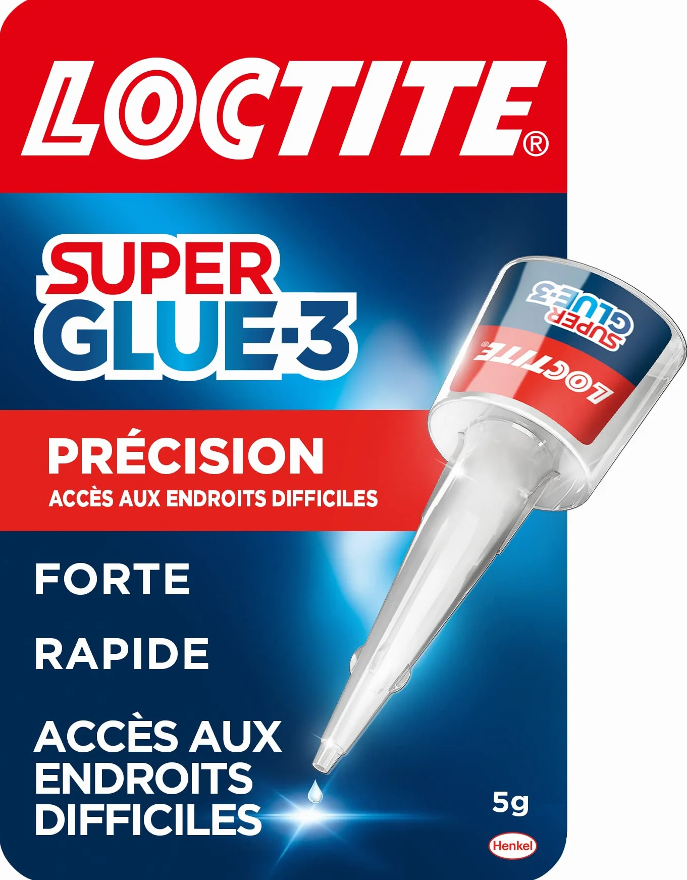 Loctite Super Glue-3 Précision 5 g Colle Forte Liquide Tous Matériaux Transparente Séchage Rapide