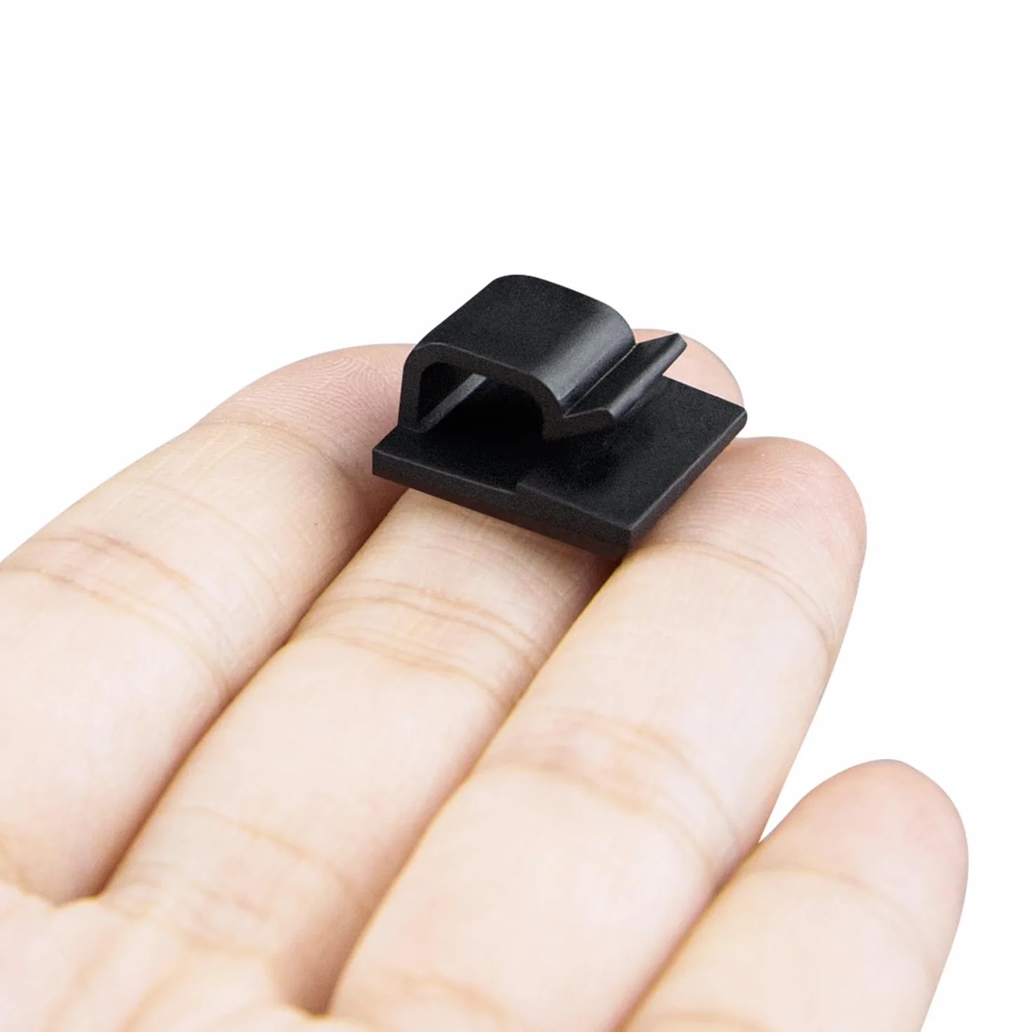 SOULWIT® Lot de 50 Clips de Gestion de câbles Auto-adhésifs