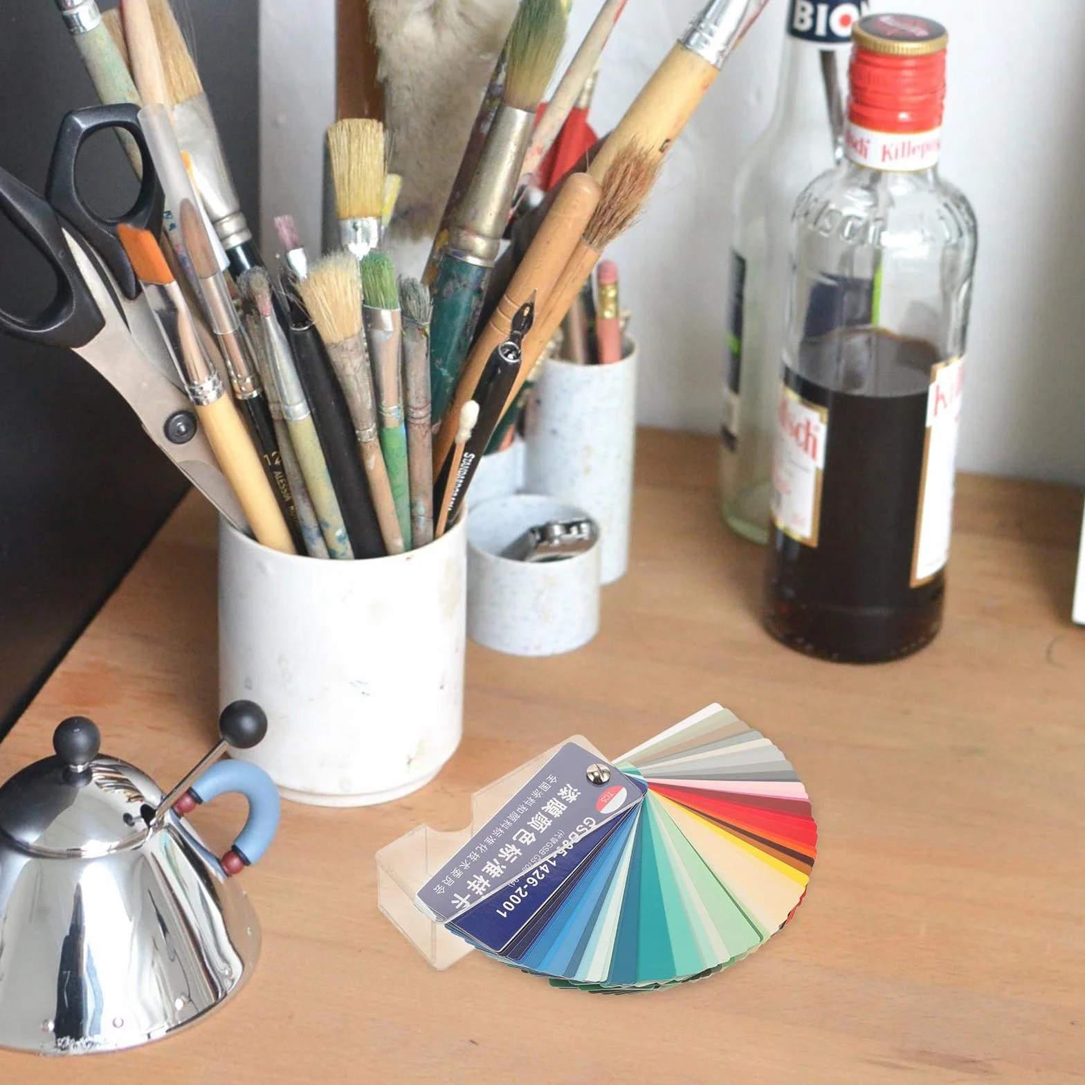 Nuancier Ral Portable en Papier et Plastique, Ensemble D'aquarelle pour Projets DIY et Peinture