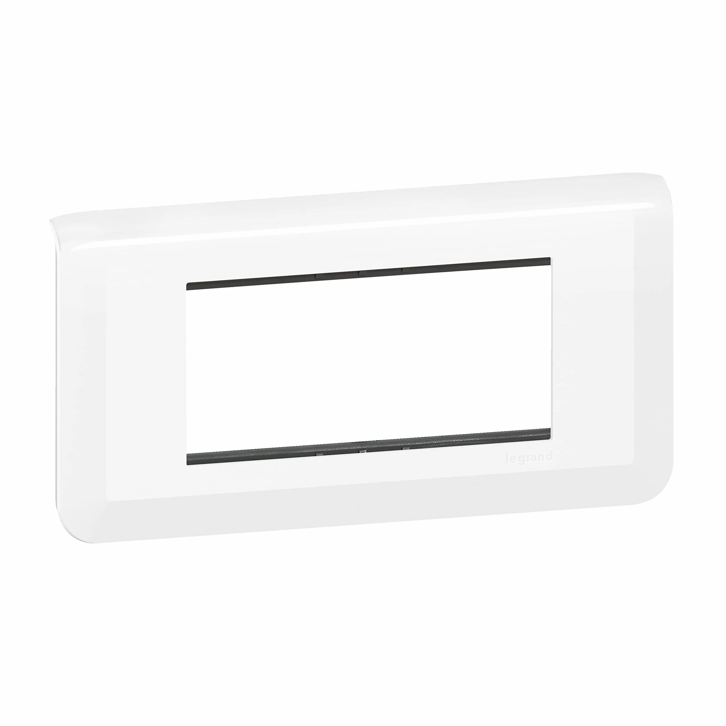 Legrand Plaque Mosaic 4 Modules Blanche Fixation Vis Montage Horizontal