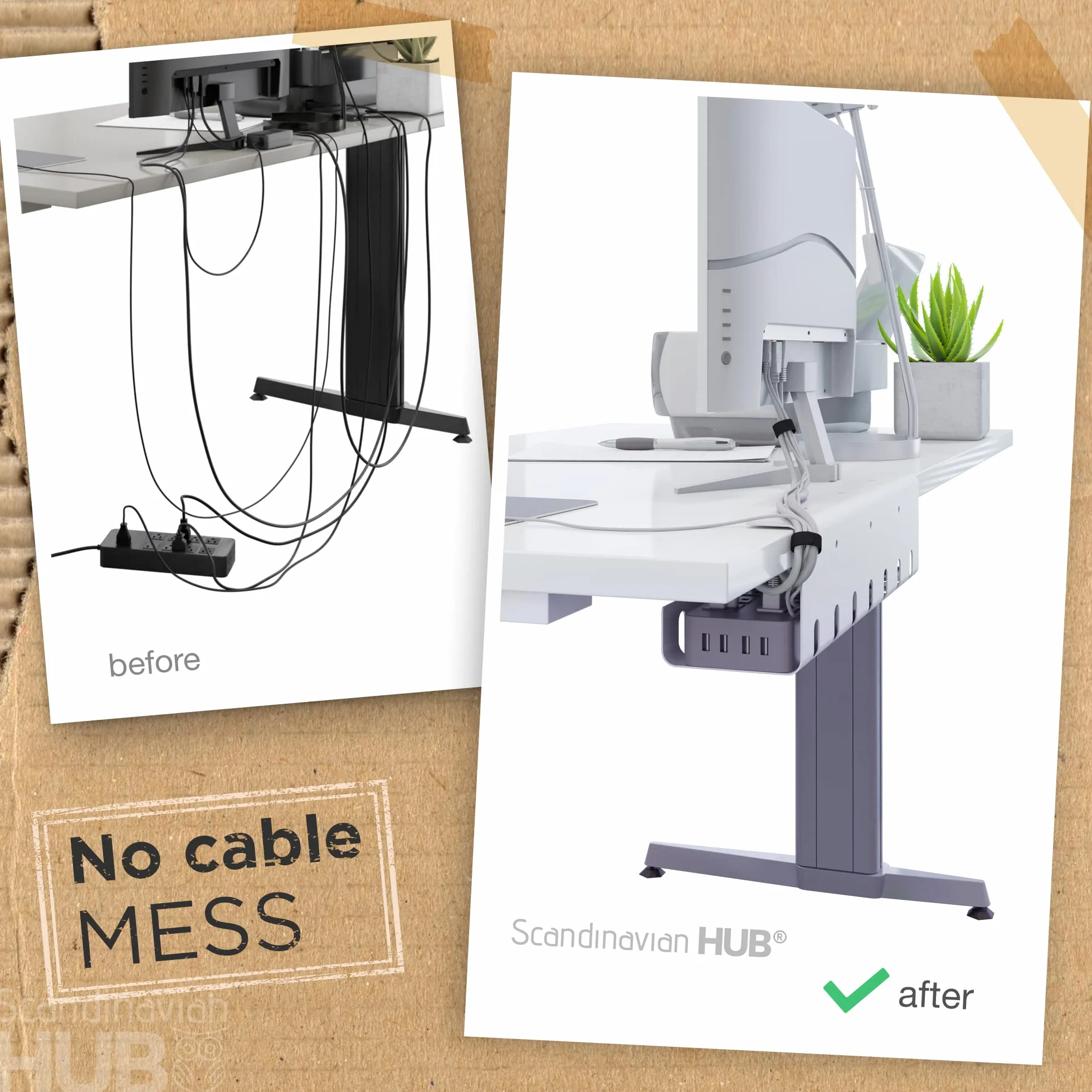 Scanfield Cache Cable, Set x 2 Range Cable, Goulotte Passe Cable, Boite Cache Cable, Cable Management PC