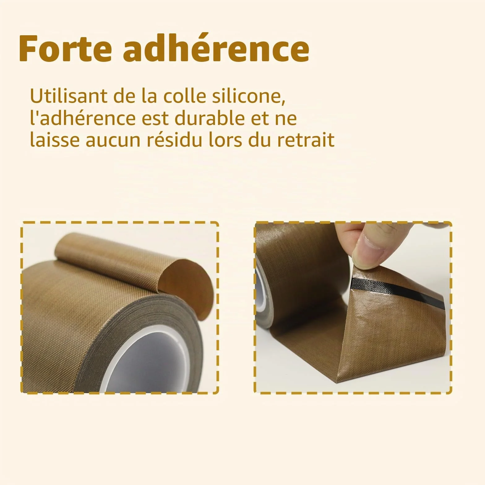 Ruban Adhésif PTFE Haute Température 10 mm x 10 m pour Machine sous Vide