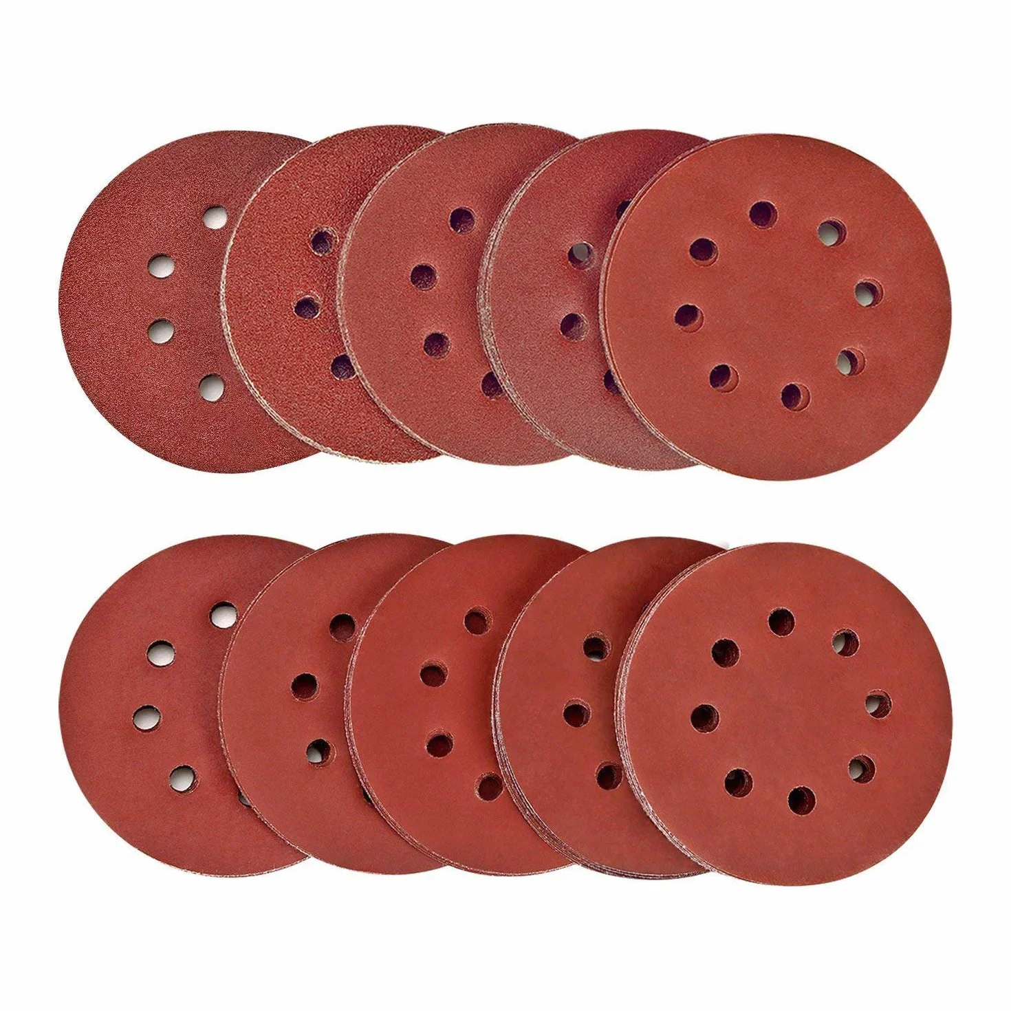 SPTA Disques Abrasifs 125mm 100pcs Grain 40-2000 Ponçage Polissage Meule d'Angle