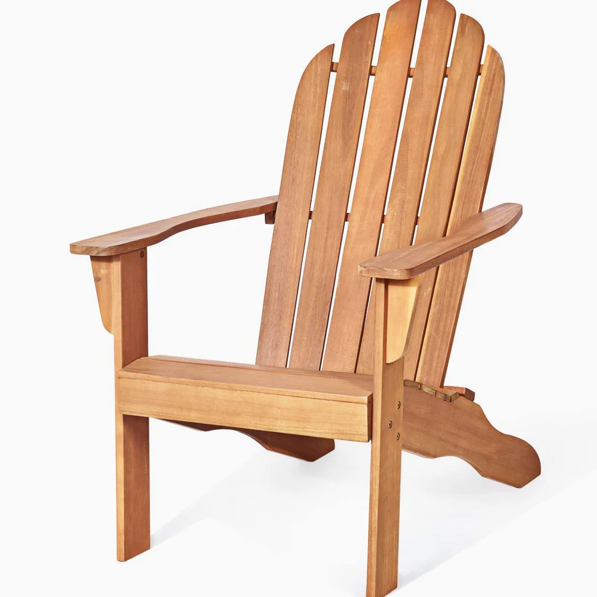 COSTWAY Chaise de Jardin Extérieur Adirondack en Bois Résistant aux Intempéries avec Dossier Incurvé Charge Max. 170KG pour Jardin/Patio/Pelouse et Terrasse