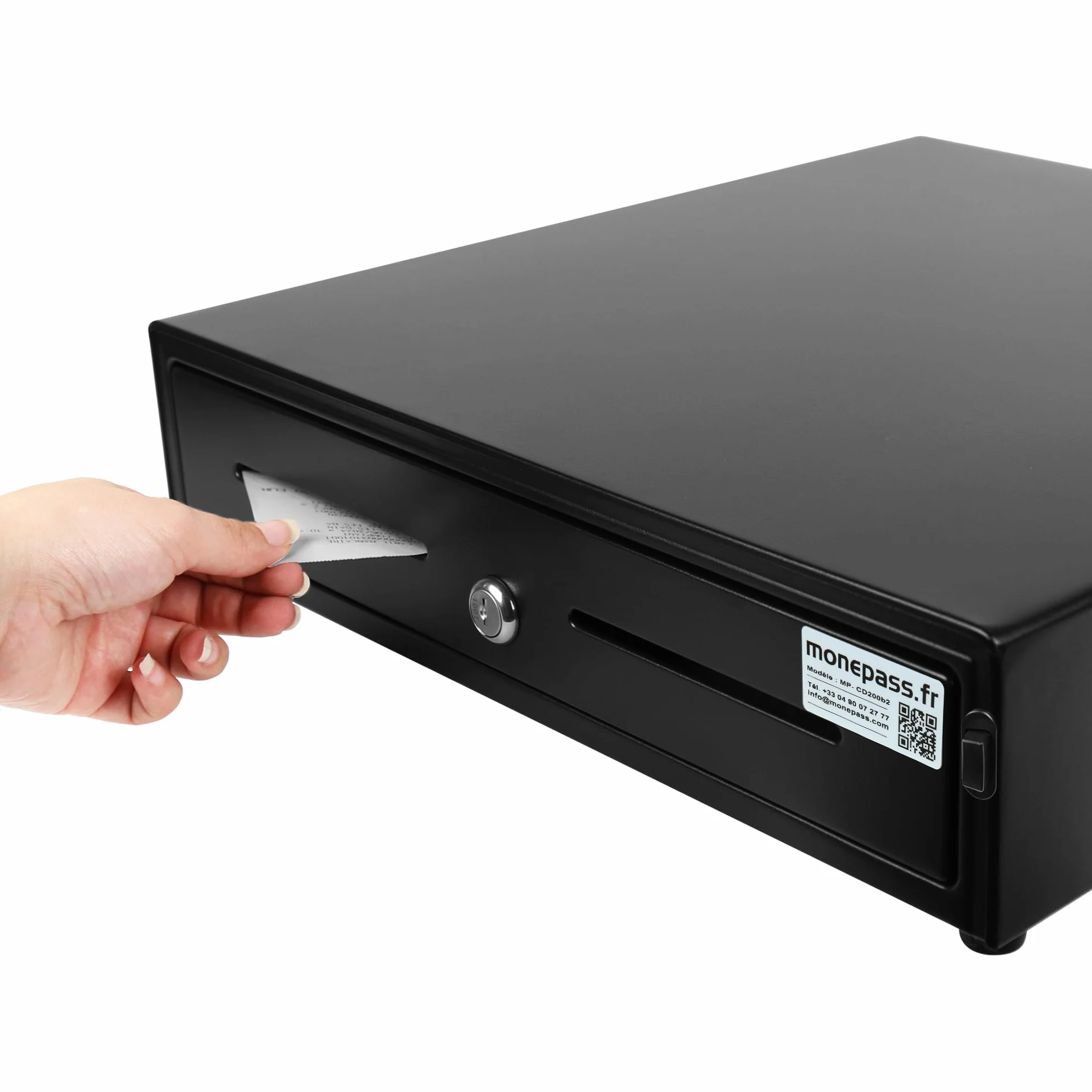 Monepass CD200b2-4B/8C Tiroir-caisse 41 cm à ouverture manuelle avec Insert amovible