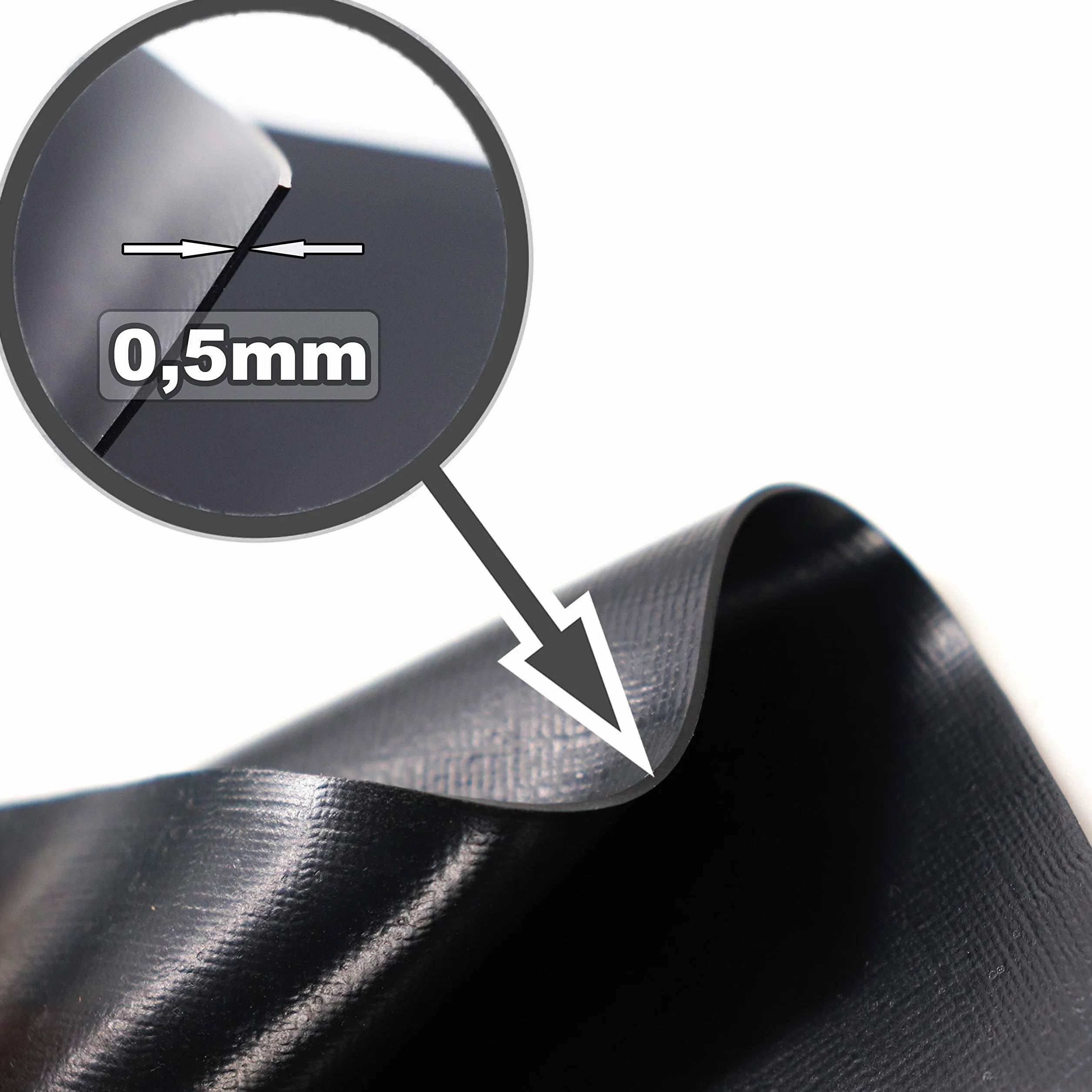 Bâche de Bassin PVC Aquagart 5m x 6m Noire 0,5mm pour Jardin