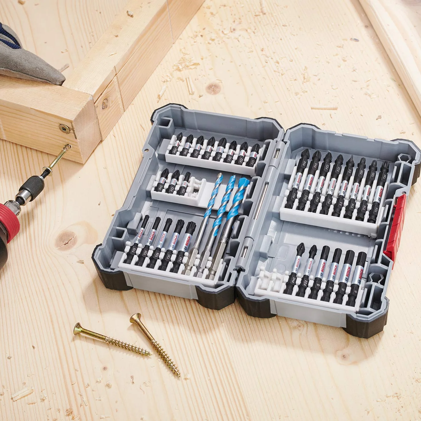 Bosco 35 pièces PRO Impact Mixed Set pour Béton 108 x 168 mm Professional Perceuses