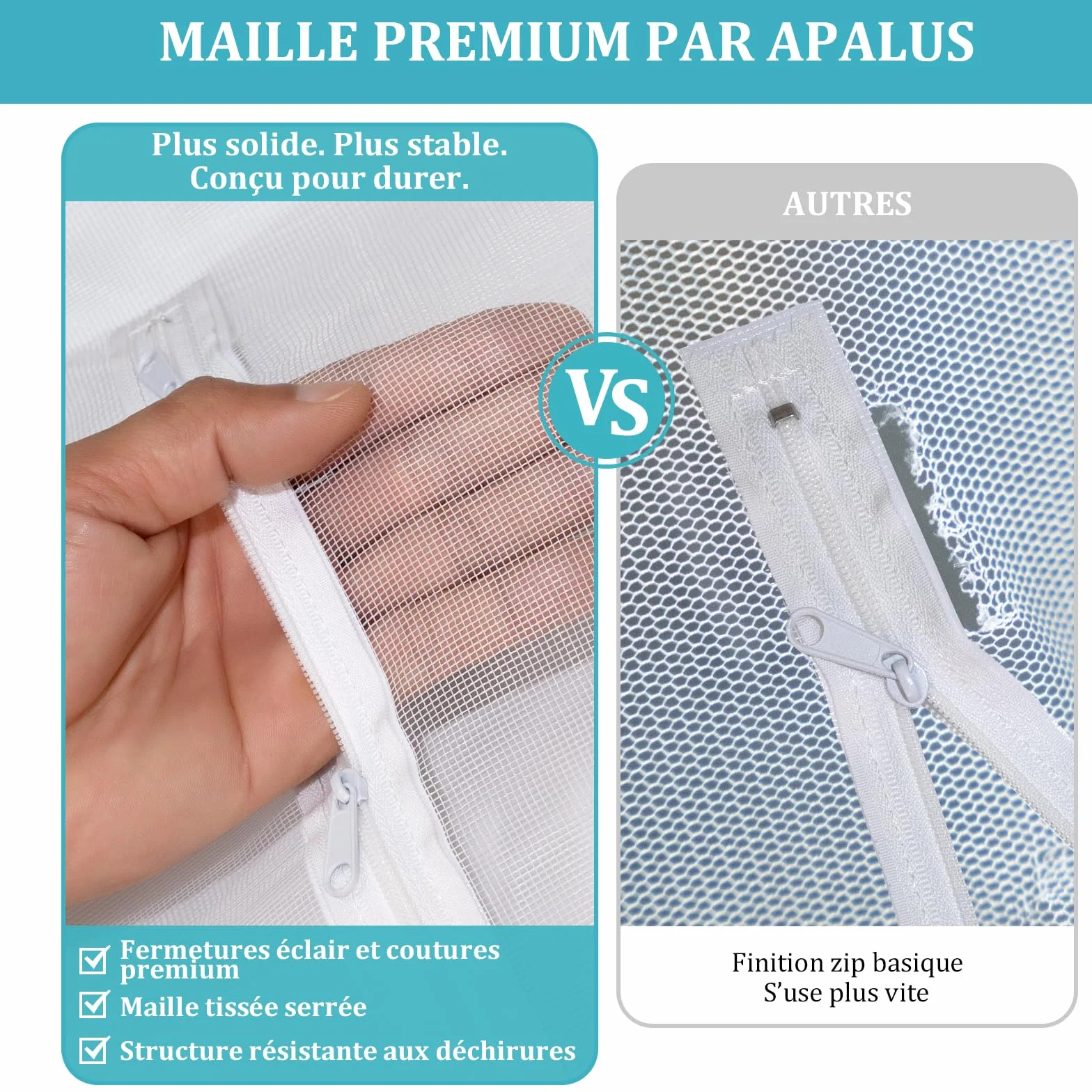 Apalus Moustiquaire Universelle Transparente 130x150 cm Lot de 2 Blanc
