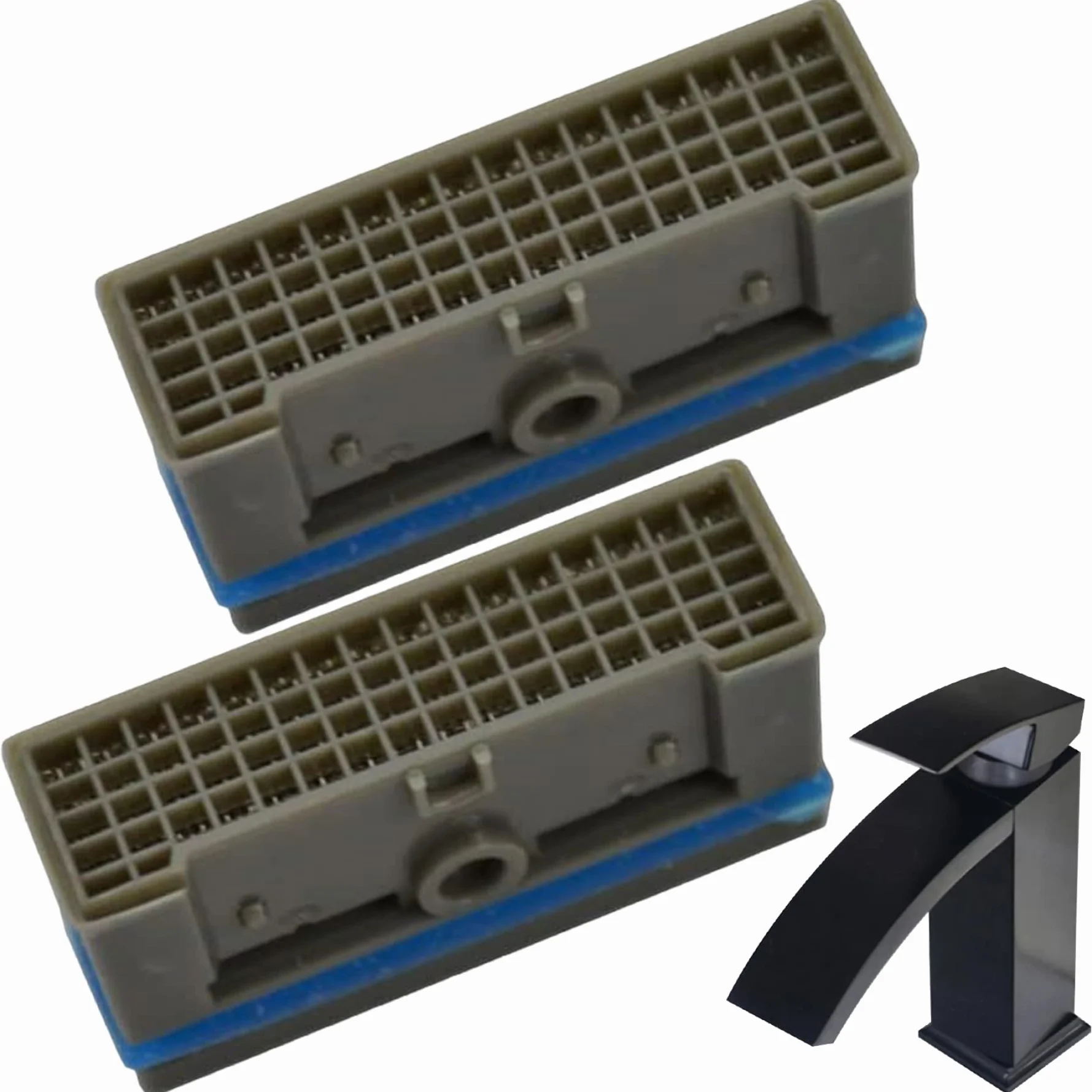 Aérateur de robinet, 2 filtres rectangulaires en plastique pièces de rechange pour évier cuisine salle bain