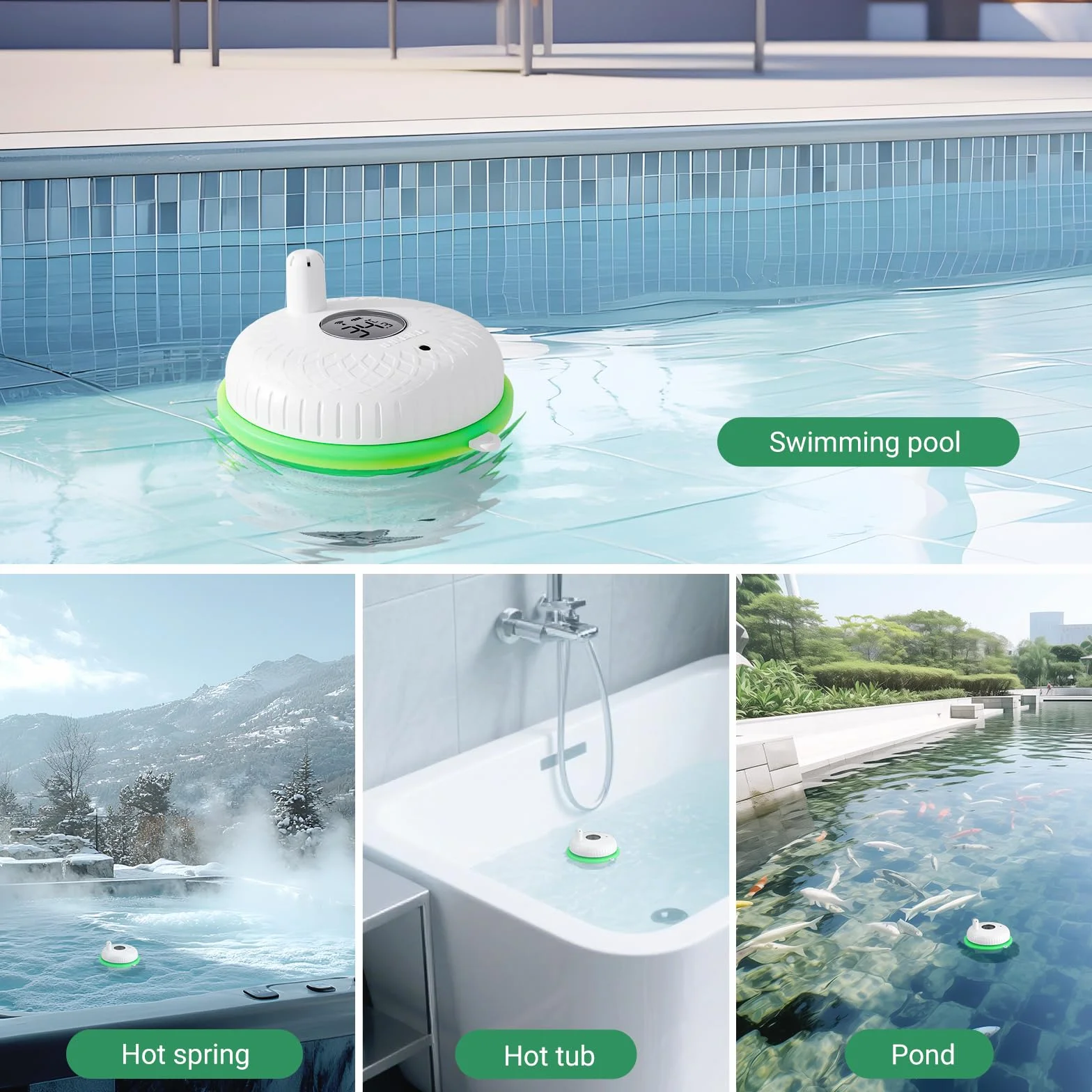Inkbird Thermomètre Piscine WiFi avec Passerelle, Moniteur Température Humidité 9 Canaux, Contrôle App Alerte