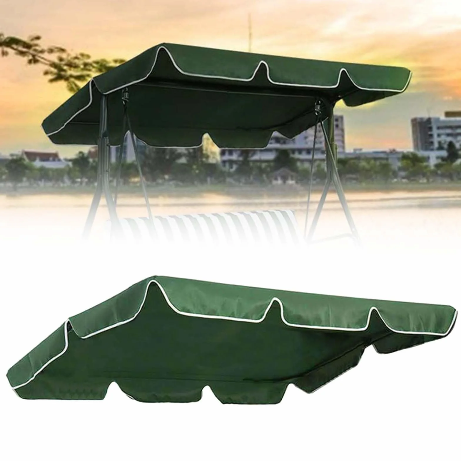 Générique Toit de Rechange pour Balancelle de Jardin Toit de Rechange pour Balancelle Extérieur Anti-UV Imperméable Toit de Remplacement pour Balançoire JardinTerrasse Balcon