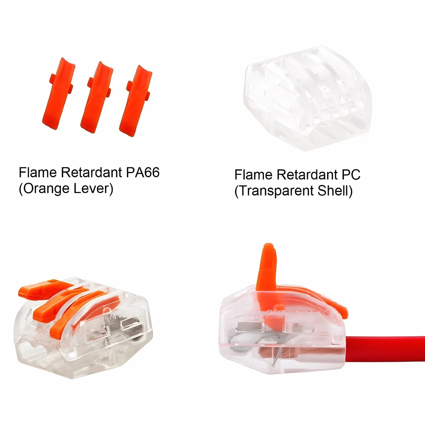 Connecteurs Electriques avec Levier 50 Pièces, Borne de Connexion Rapide 3 Types 2,3 et 5 Entrées