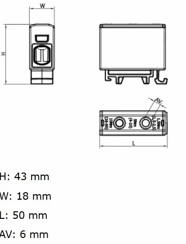 Bloc de distribution F. AL/CU 5 broches 50 mm2 1000 V AC/DC Pince isolée OTL Morek 3811