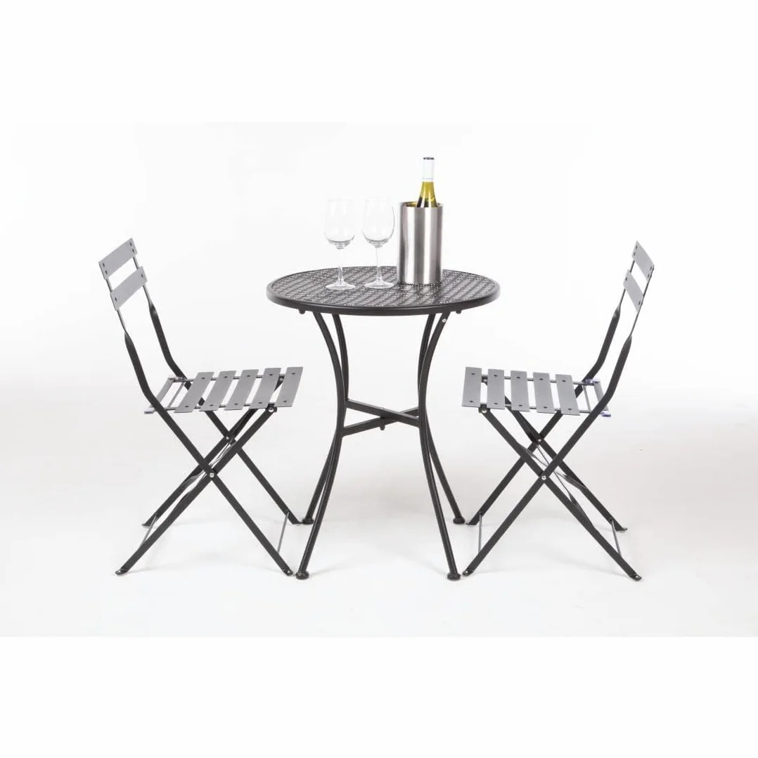 Table de bistrot ronde acier noir 600 mm