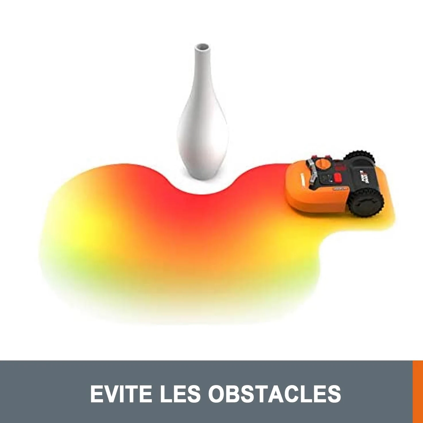 WORX Module Anti-Collision WA0860, détecteur d'obstacle par ultra son, compatible avec les robots tondeuses Landroid et Landroid Plus, modèles à partir de 2019, non compatible avec le Vision